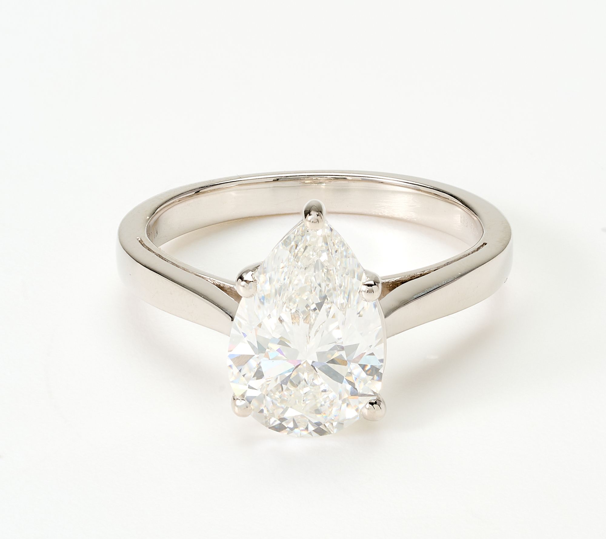 Fire Light Lab Grown Diamond Pear 3 cttw Ring, 14k Gold