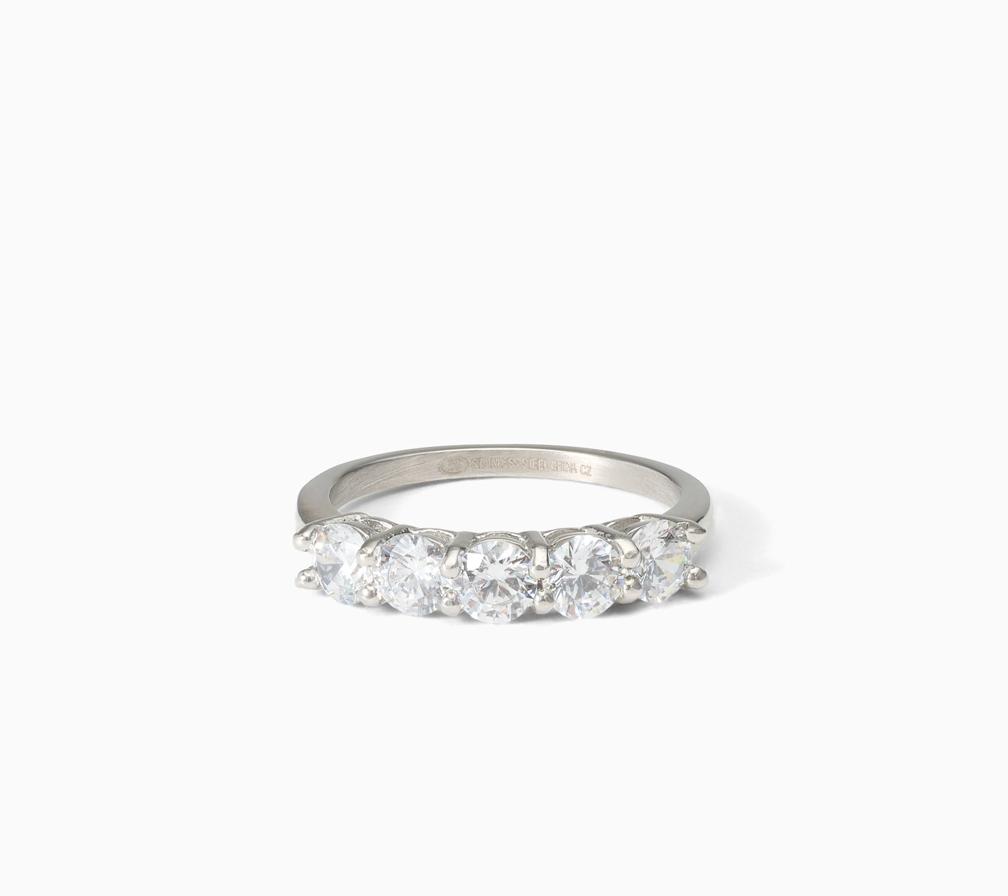 Steel by Diamonique Eternity Illusion Ring