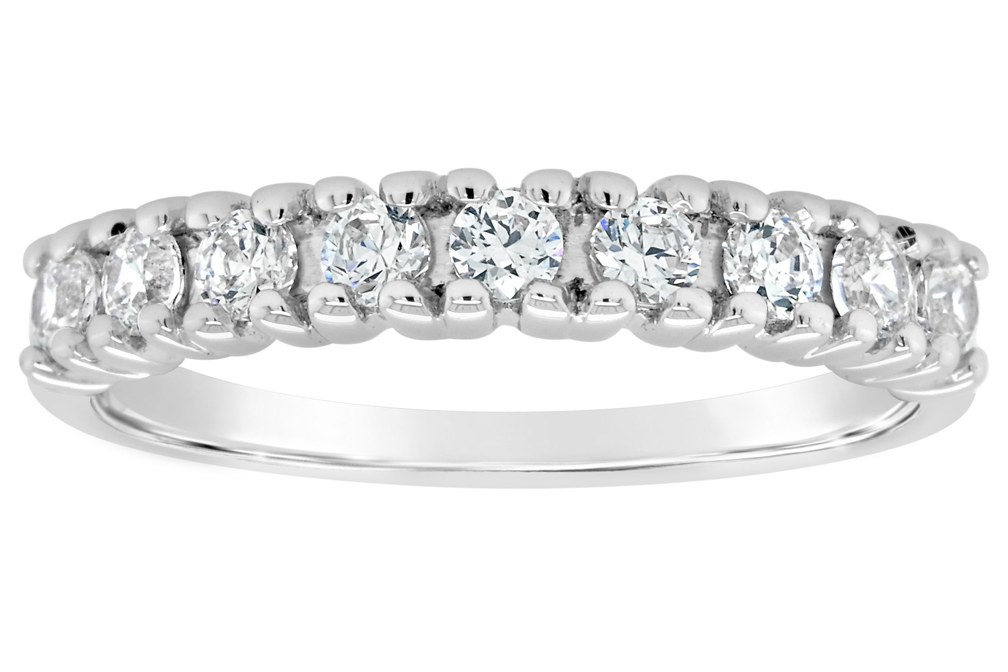 Affinity 14K Gold 4/10 cttw 9-Stone Diamond Band Ring