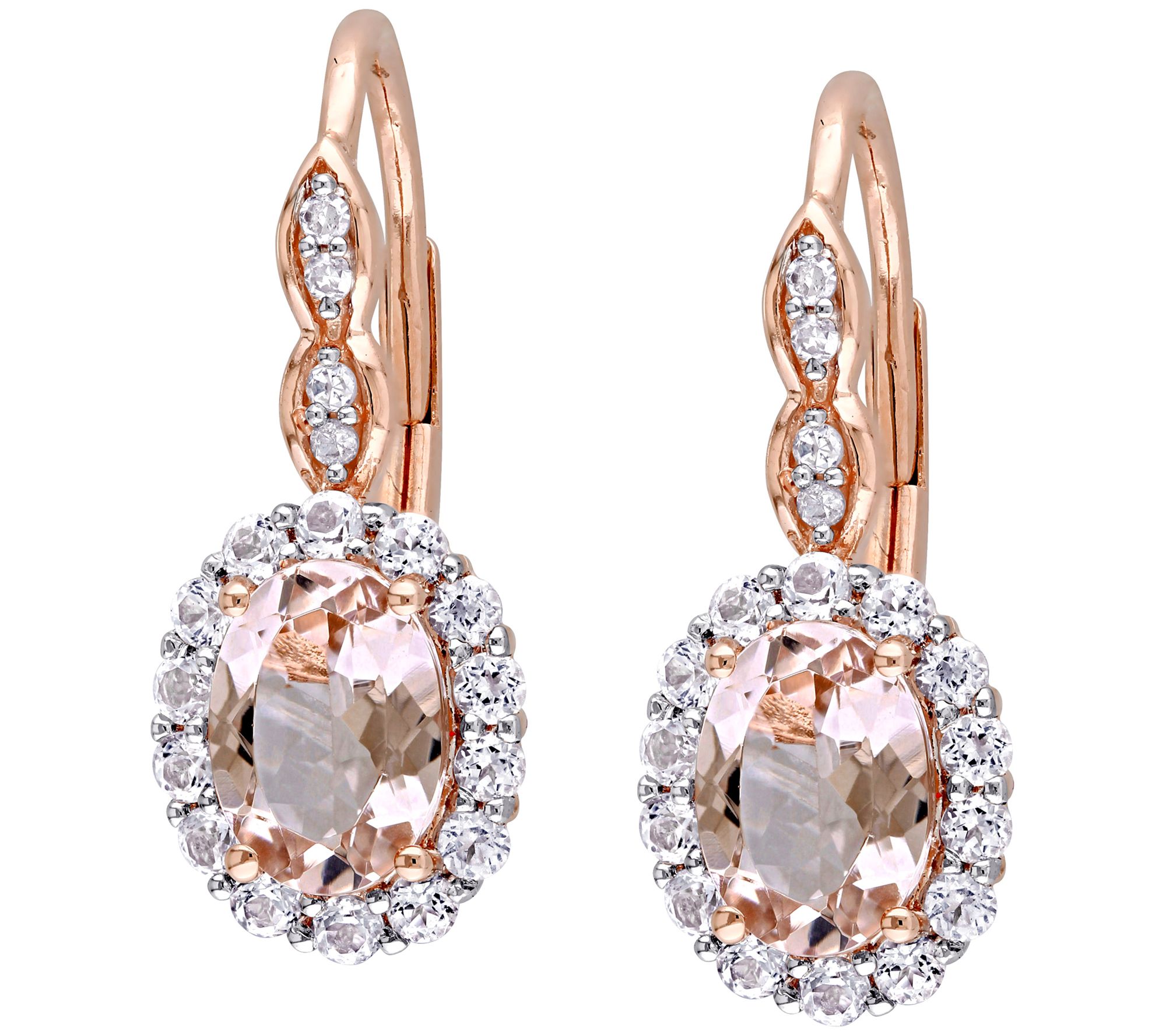 Qvc morganite sale earrings