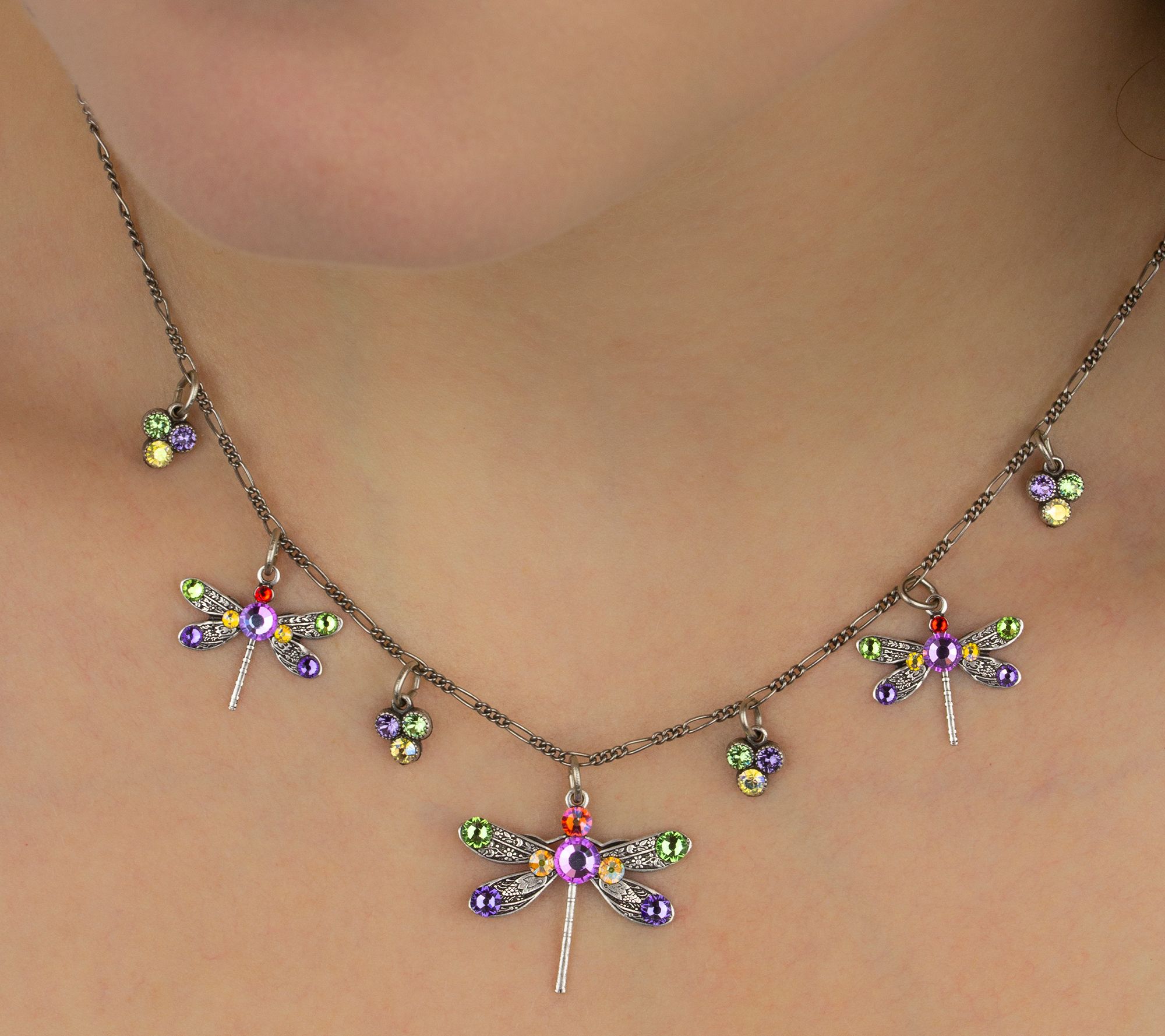 Swarovski Crystal Necklace Anne Koplik Dragonfly Necklace Anne