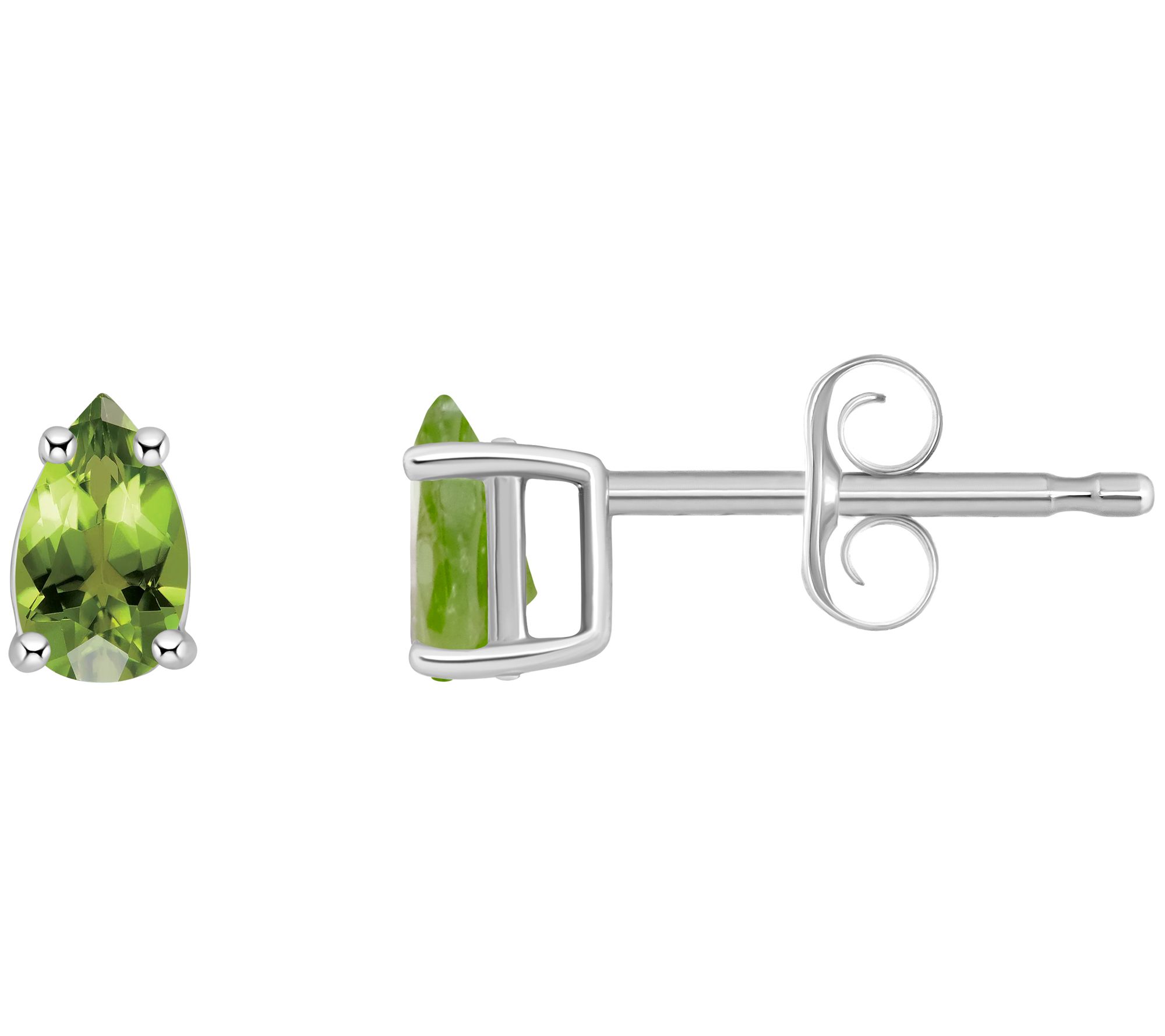 14K Gold Pear Shape 0.50 cttw Peridot Stud Earrings