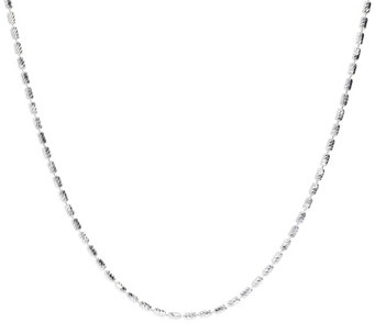 UltraFine Silver 20" Diamond-Cut Bead Necklace11.2g