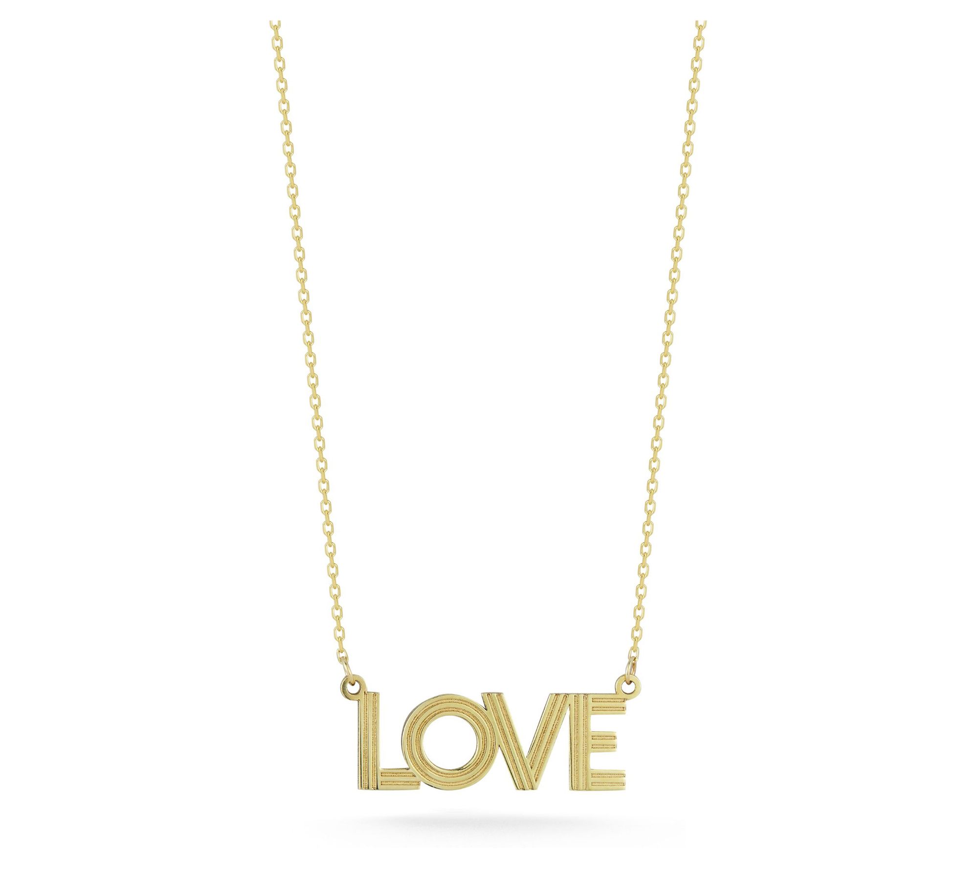 Luminosa Gold Vintage LOVE Necklace, 14K