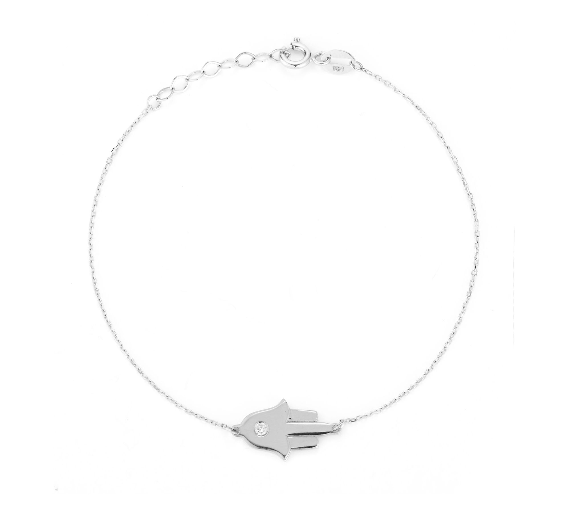 Luminosa Gold Diamond Accent Hamsa Bracelet, 14K