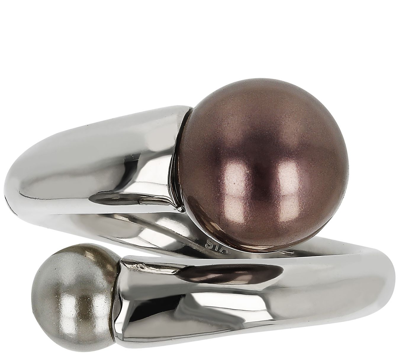 Steel by Design Simulated Pearl Bypass Ring