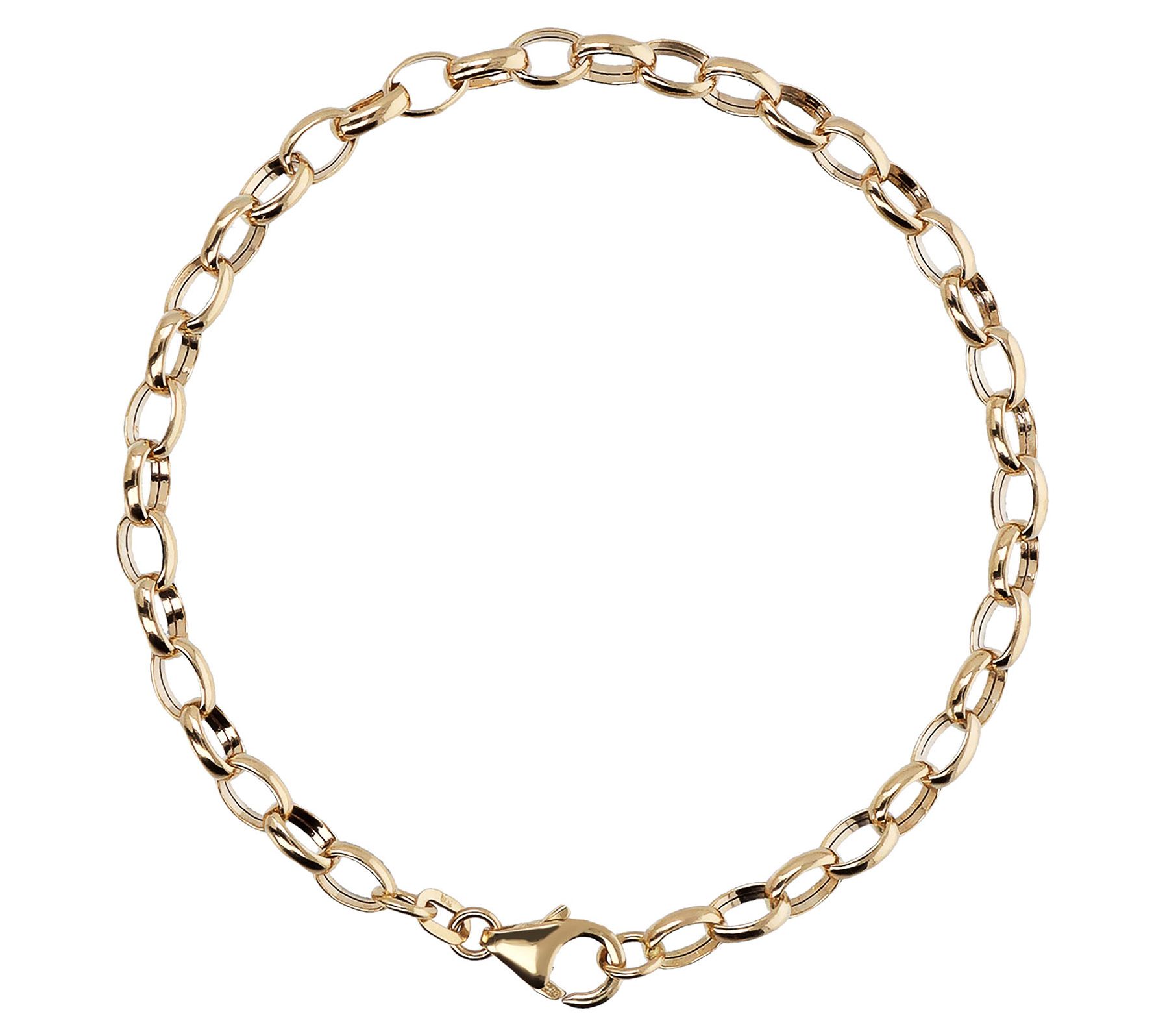 EternaGold Oval Rolo Link Bracelet, 14K Gold 2.7g