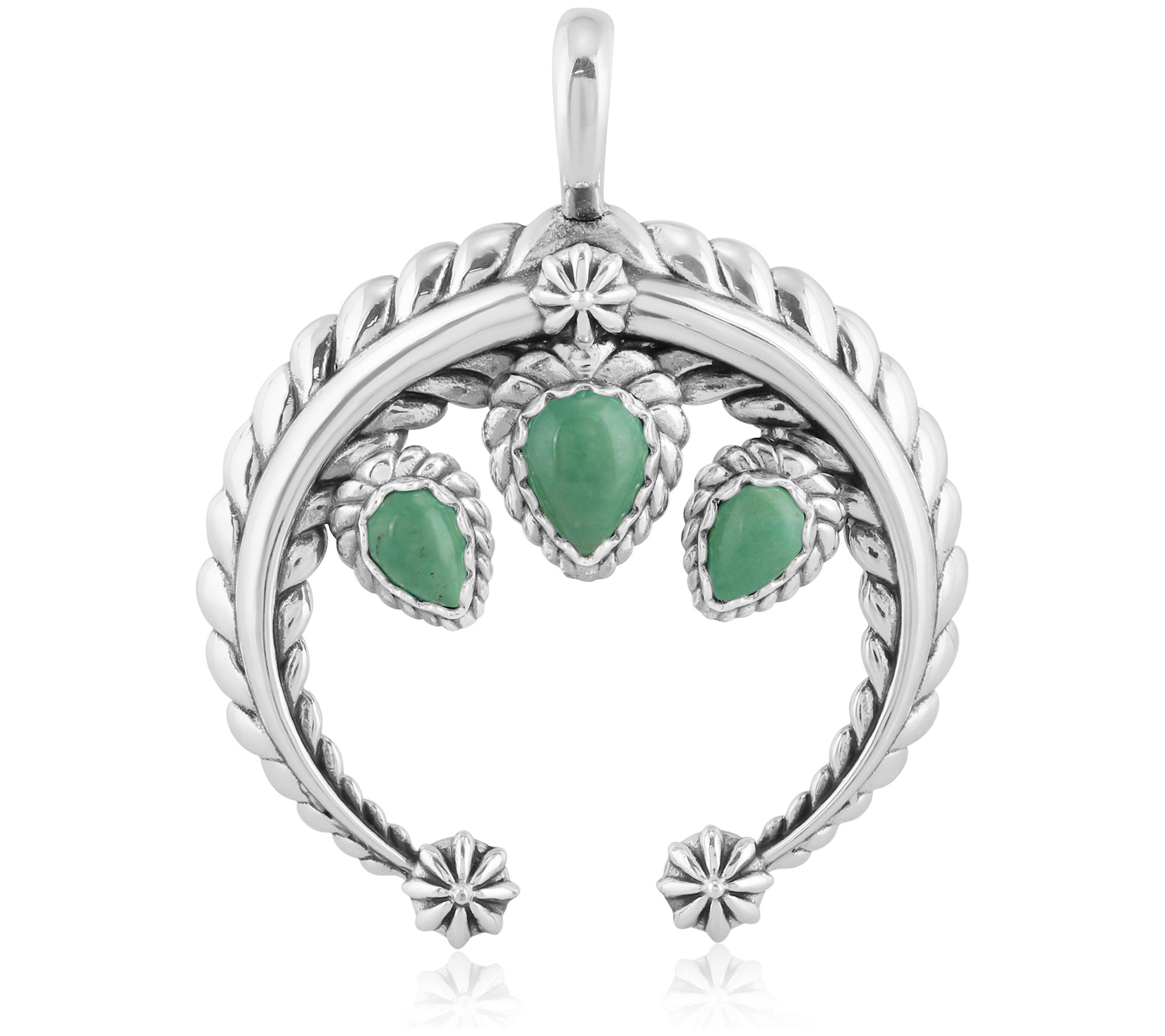 American West Sterling Silver Gemstone Rope Naj a Enhancer