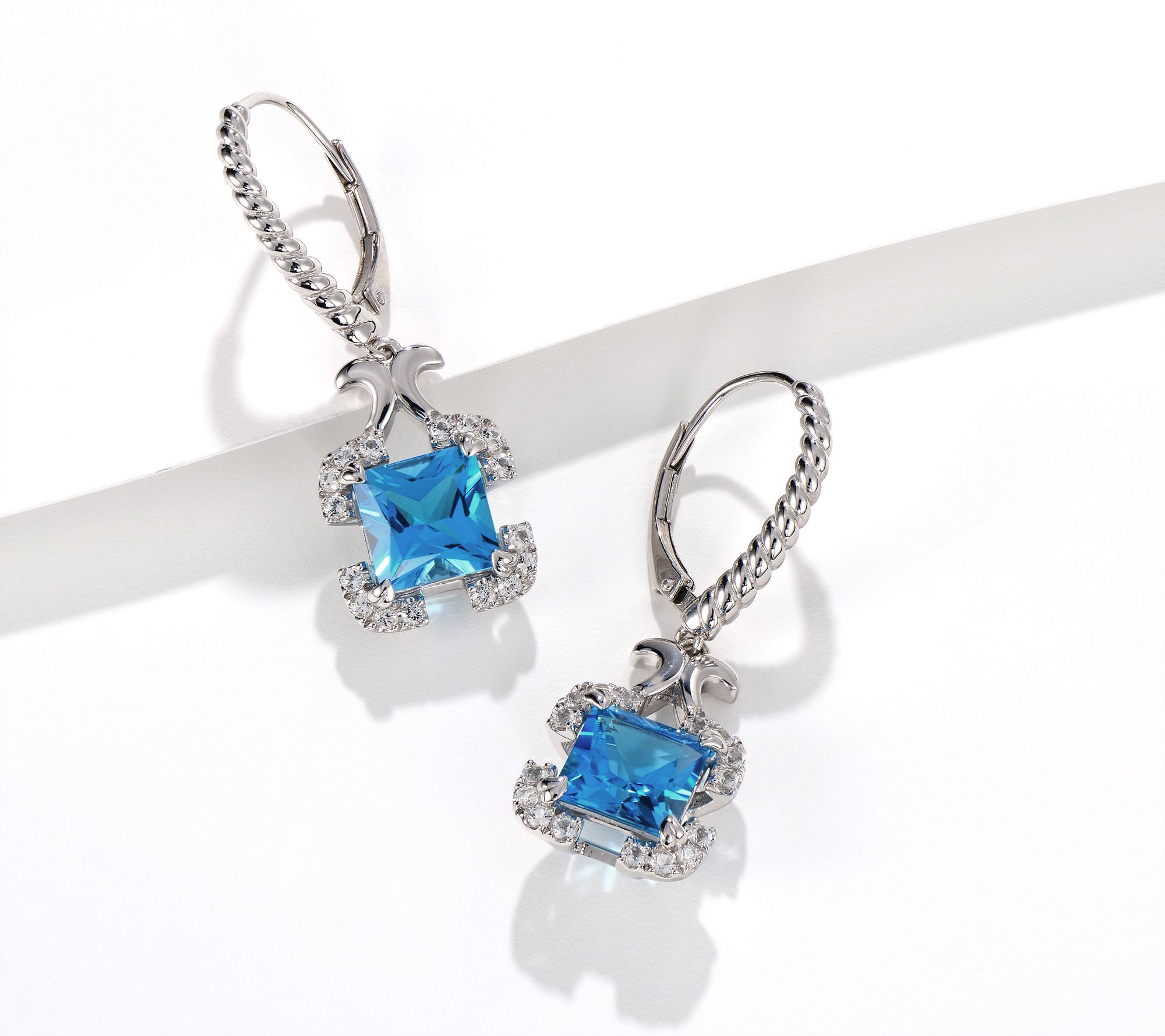 Christian James by Scott Grimes Sterling Silver Princess-Cut Earrings