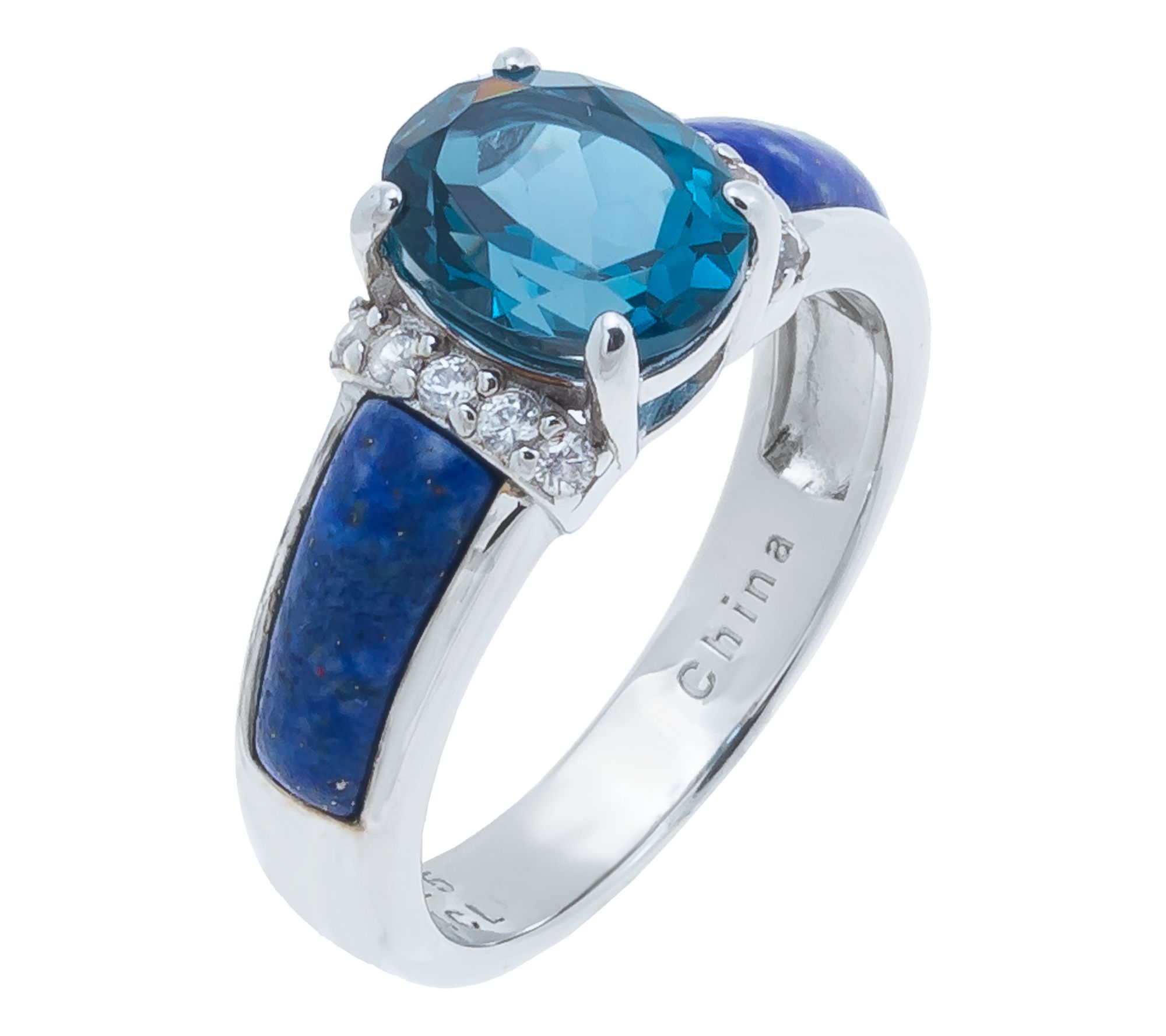 Affinity Gems London Blue Topaz & Gemstone Ring, Sterling