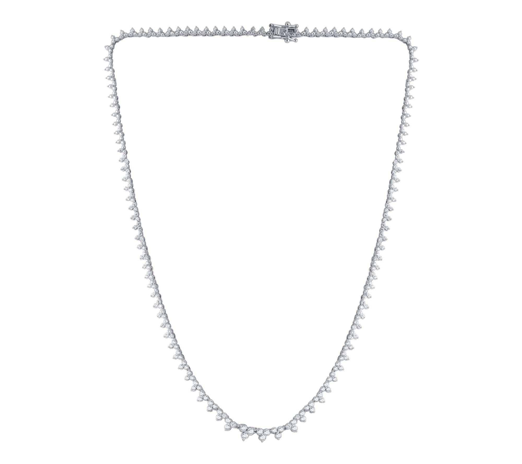 Affinity Diamonds 3.00 cttw Tennis Station Necklace, Sterling