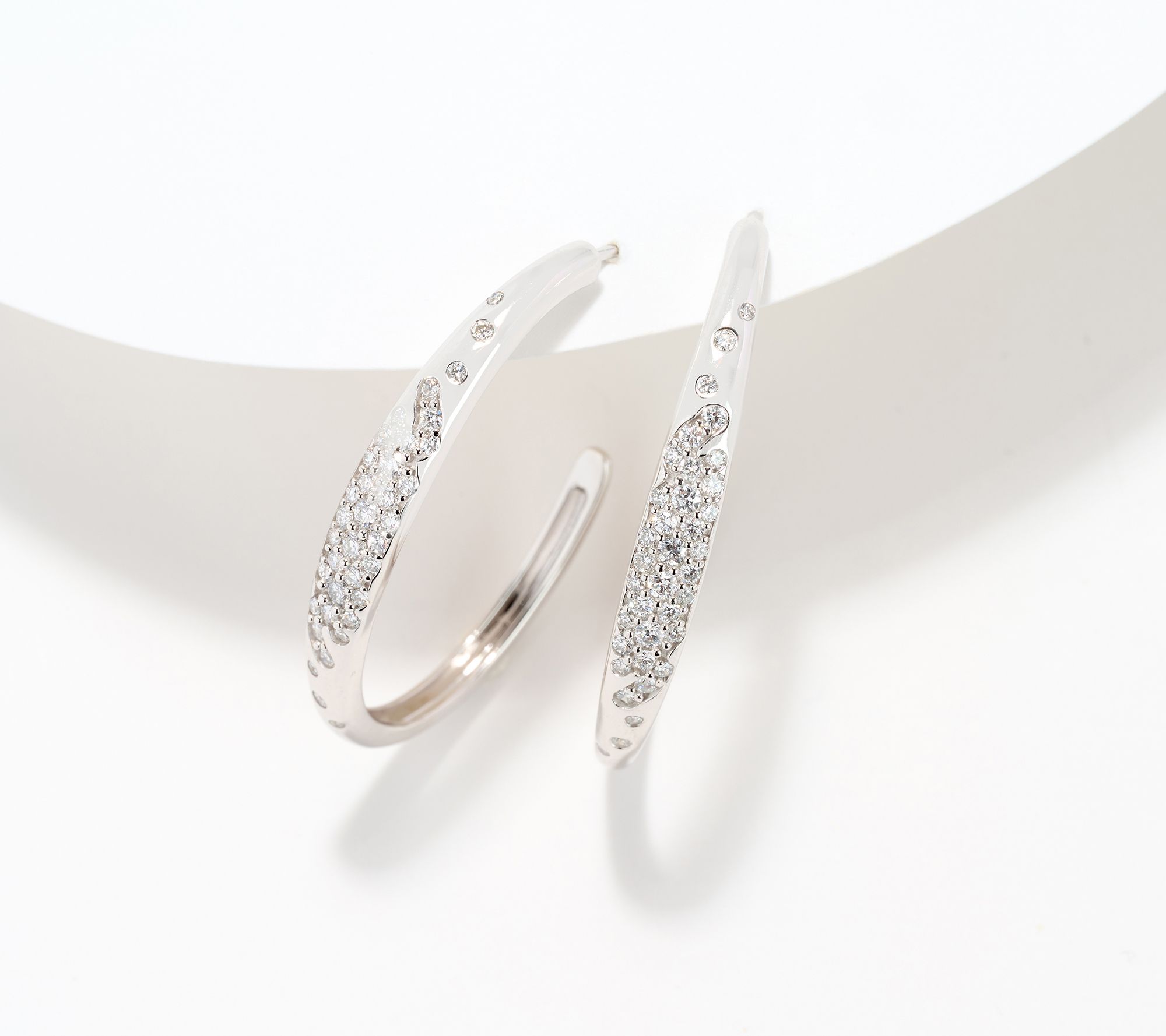 JEN by Jennifer Miller Lab Grown Diamond Hoops, Sterling Silver
