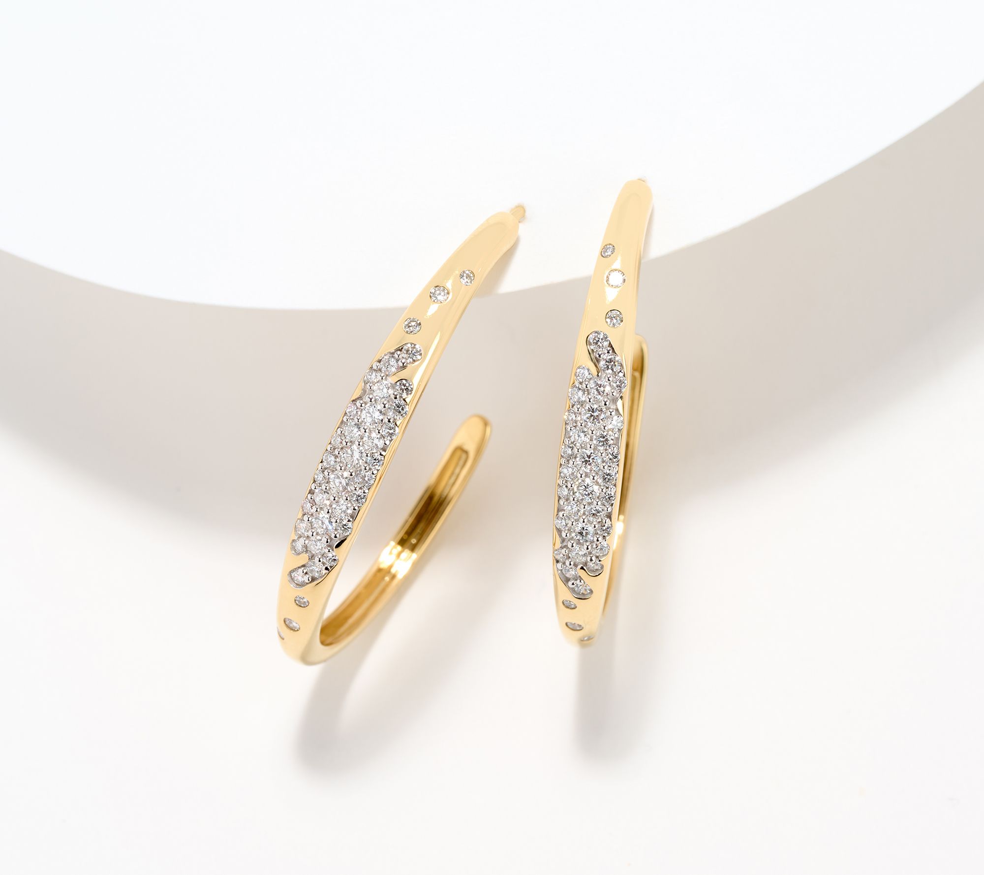 JEN by Jennifer Miller Lab Grown Diamond Hoops, Sterling Silver