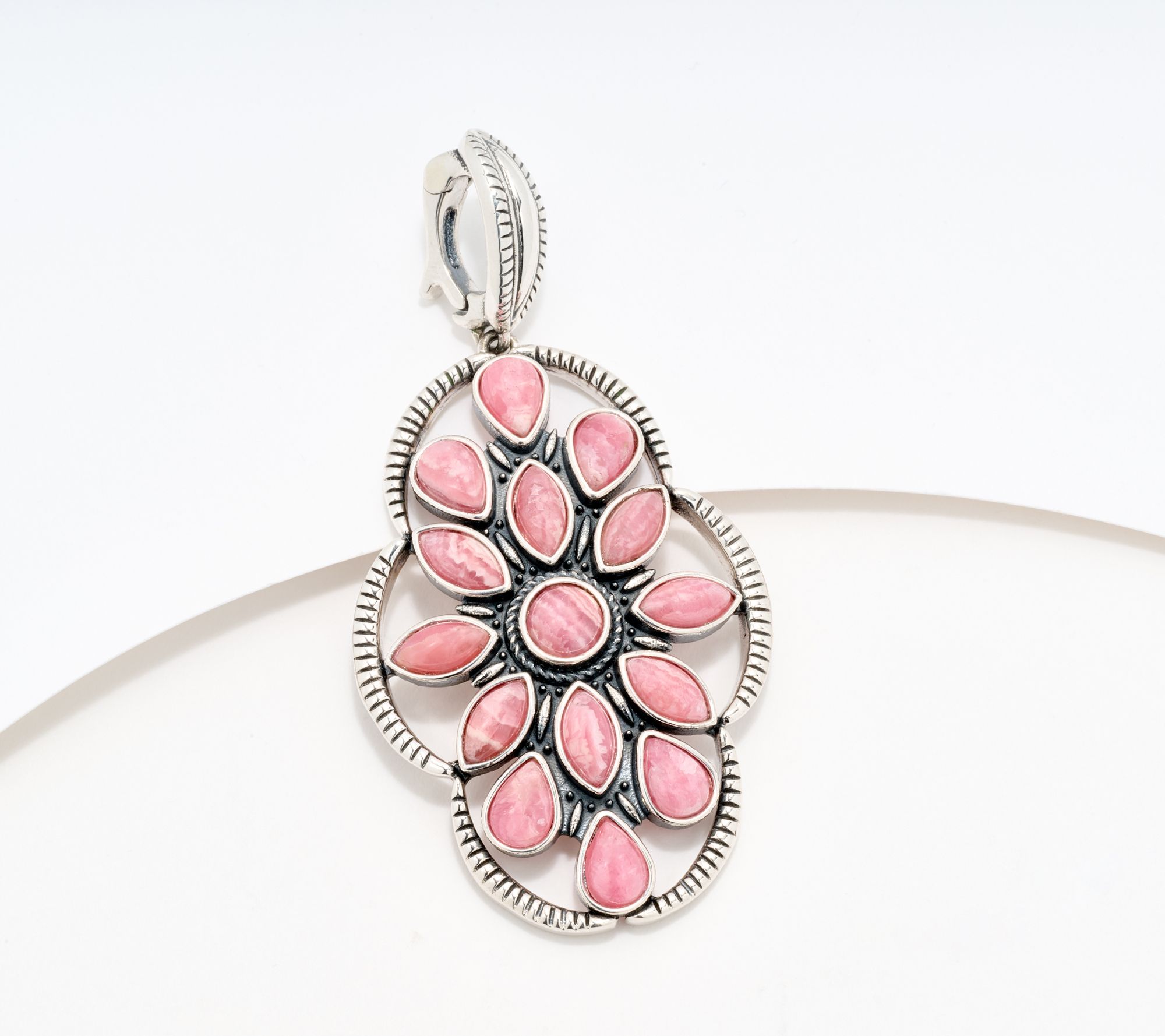 American West Sterling Silver Cluster Gemstone Bold Enhancer