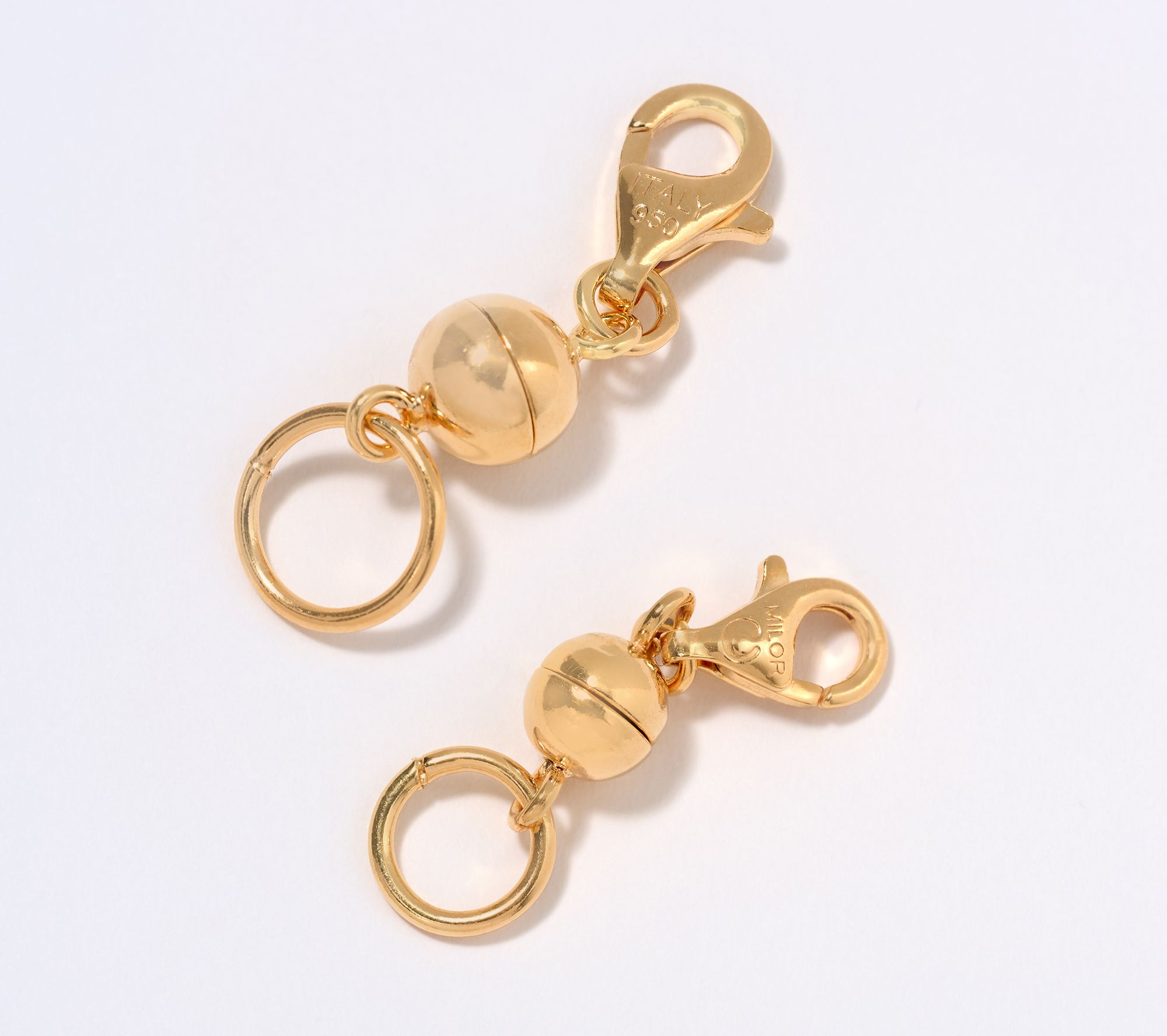  UltraFine 950 Silver Set of 2 Polished Magnetic Clasp