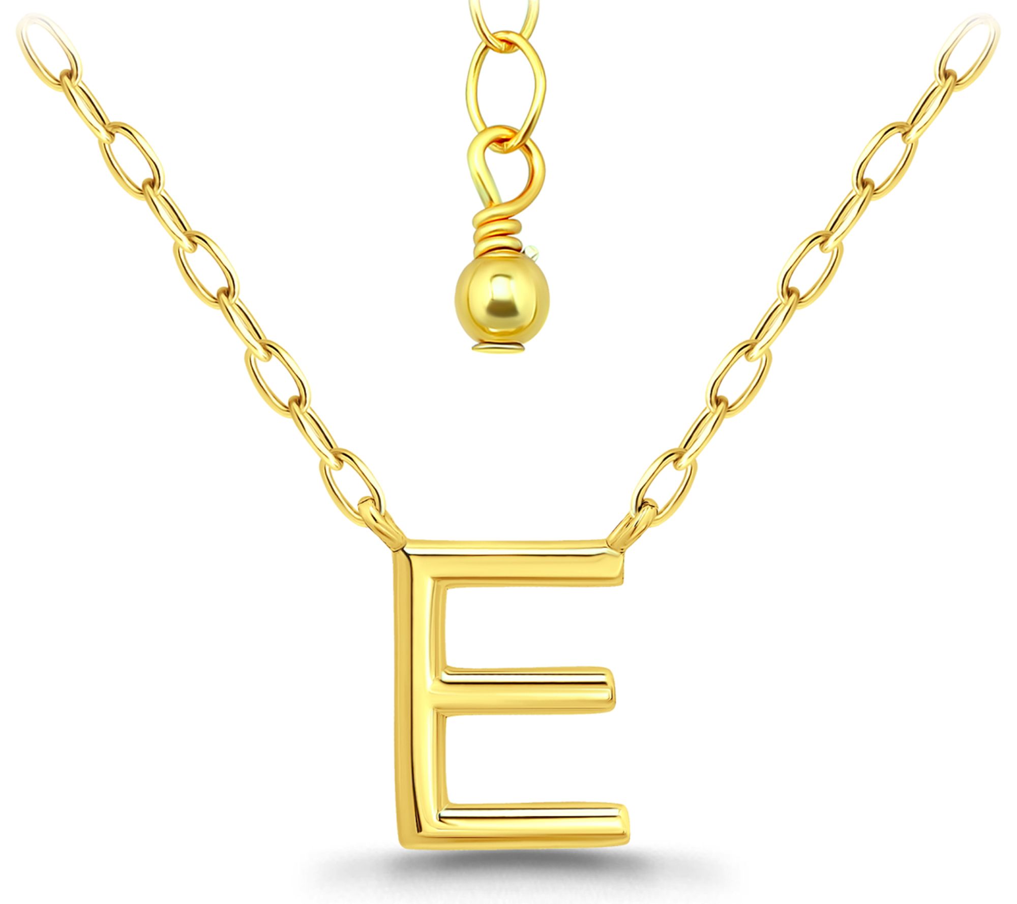 Or Paz Initial Letter Personalized Gold PlatedNecklace