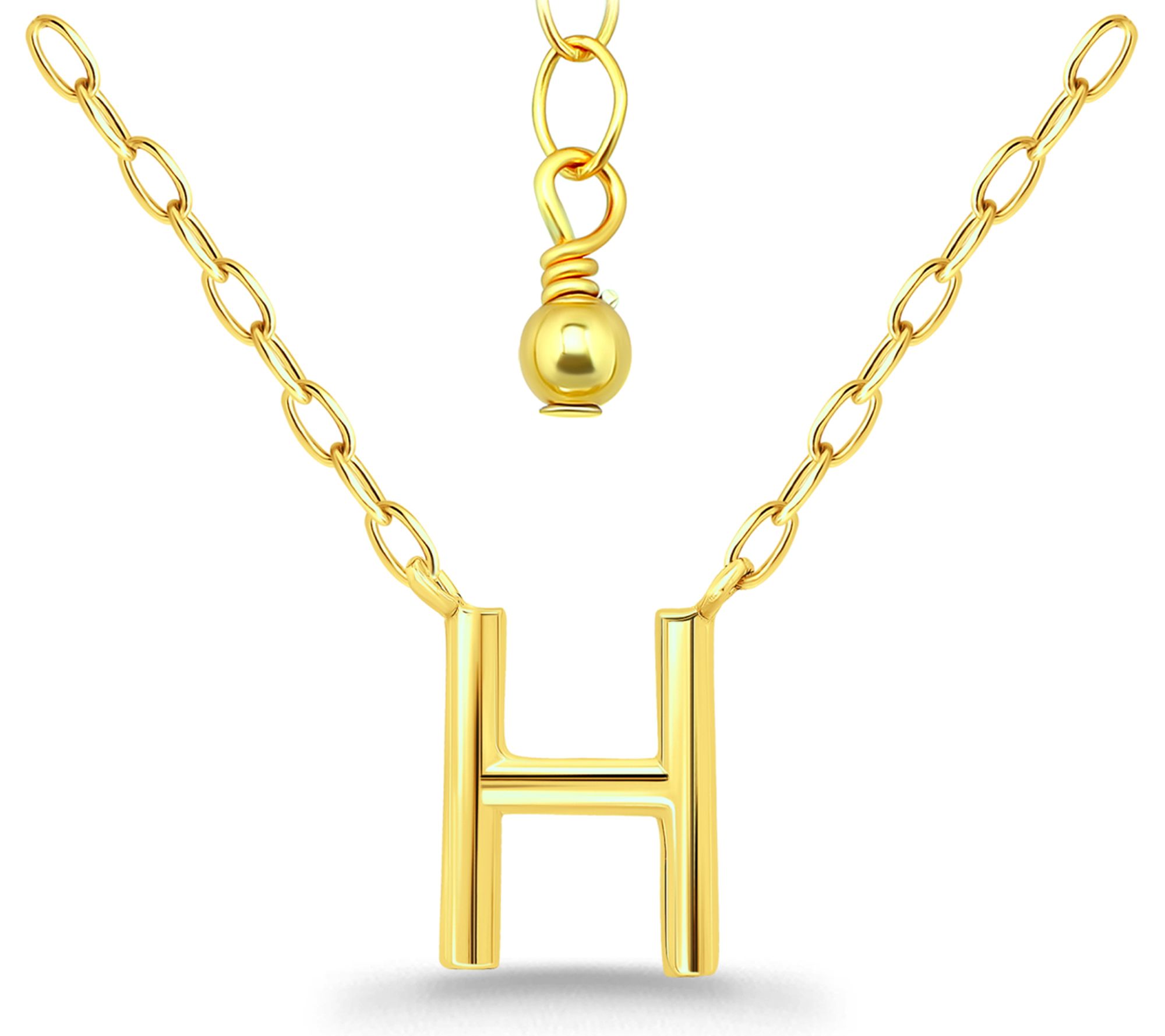 Or Paz Initial Letter Personalized Gold Plated Necklace