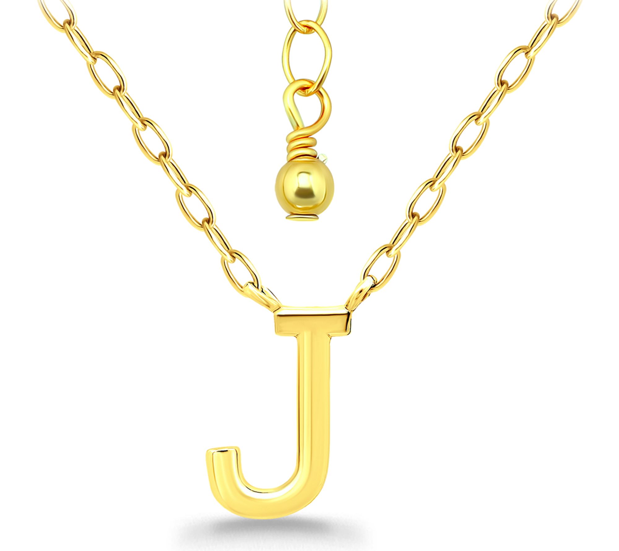 Or Paz Initial Letter Personalized Gold PlatedNecklace