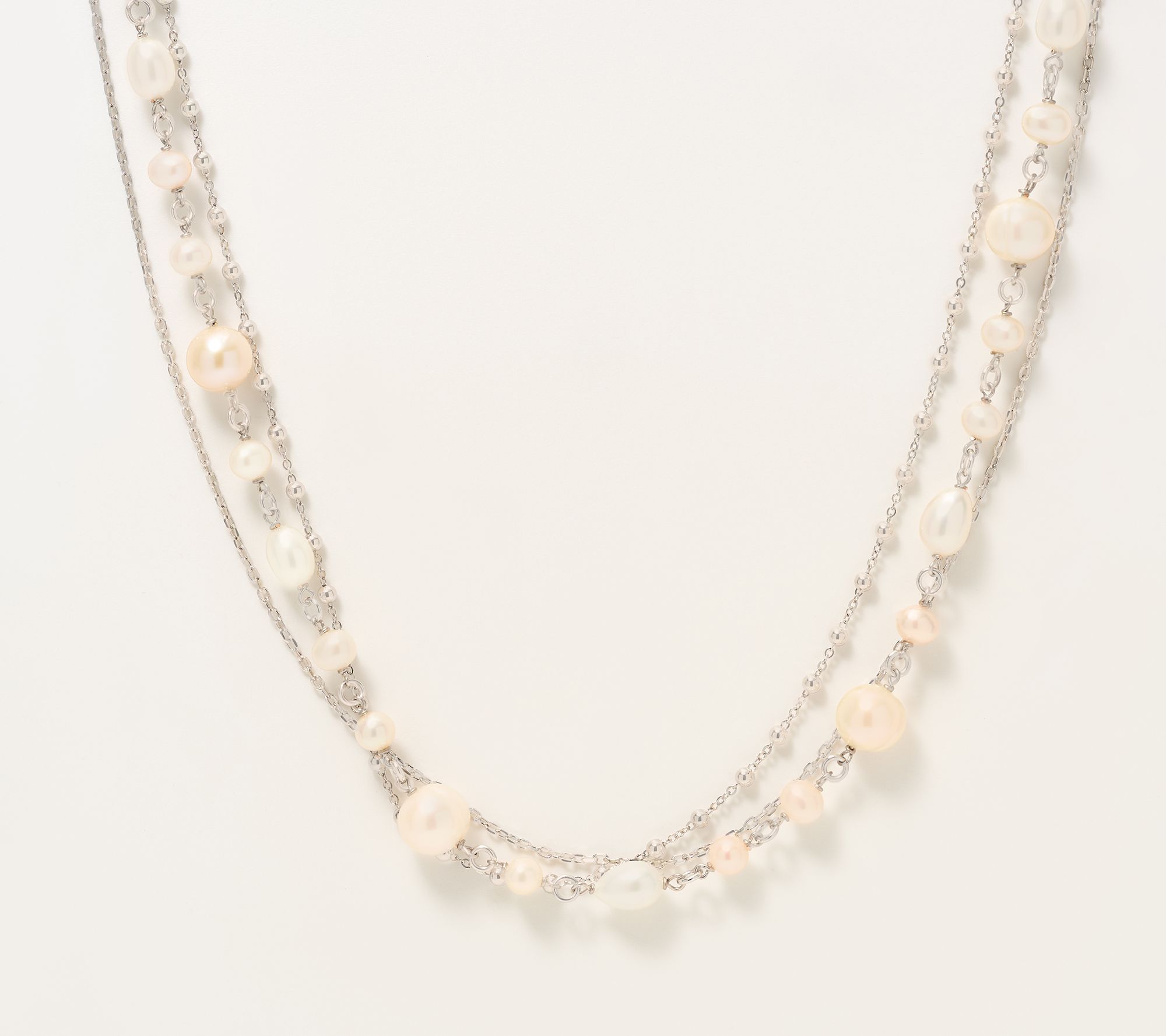 Honora Cultured Pearl Toggle Closure Layered Necklace,Bronze