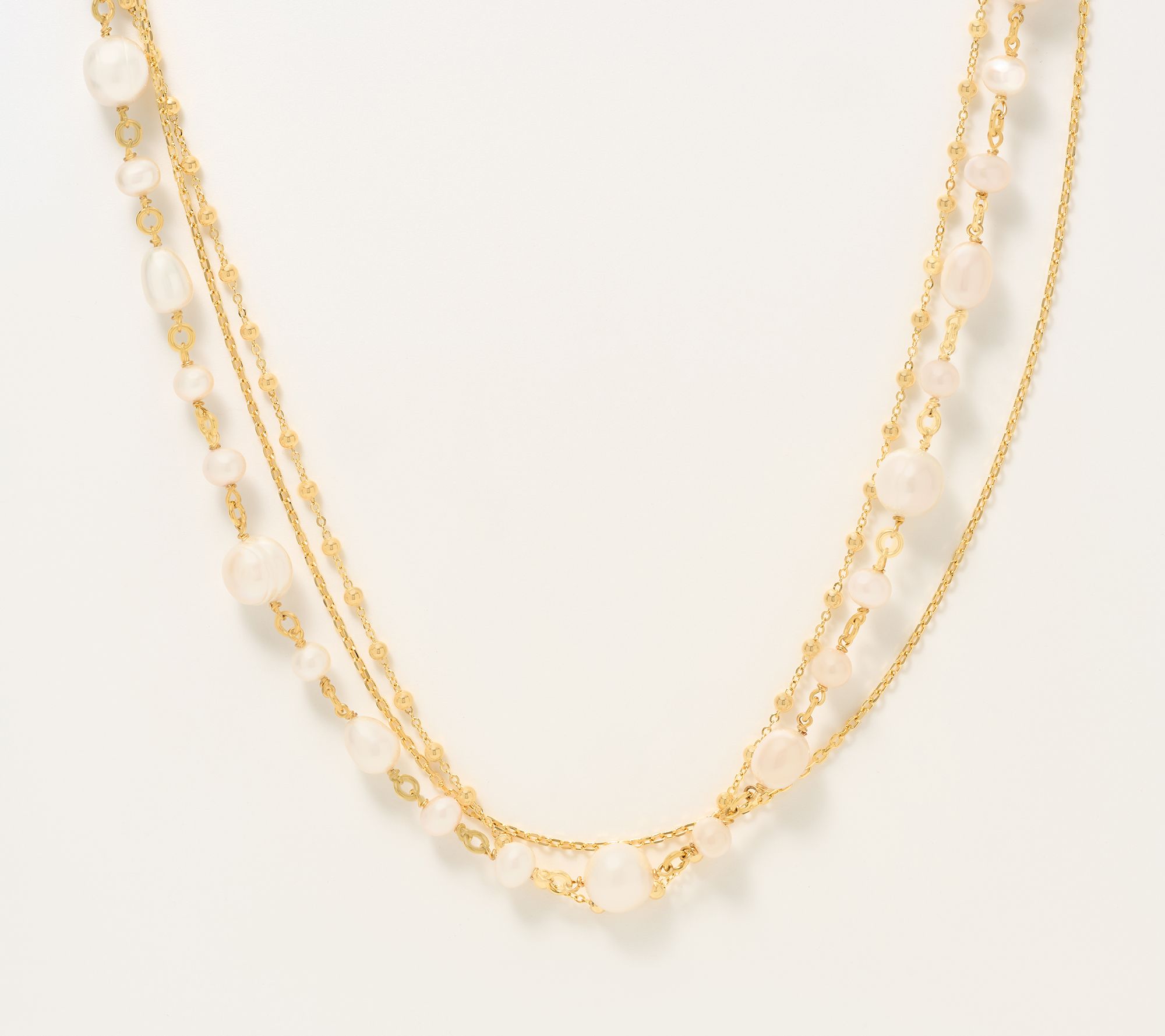 Honora Cultured Pearl Toggle Closure Layered Necklace,Bronze