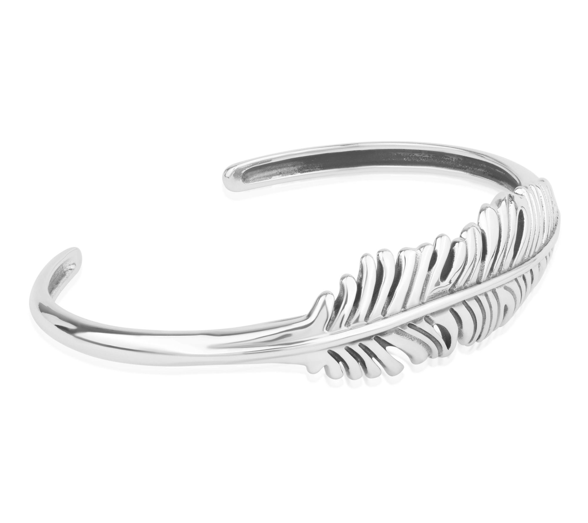 American West Sterling Silver Feather Cuff Bracelet