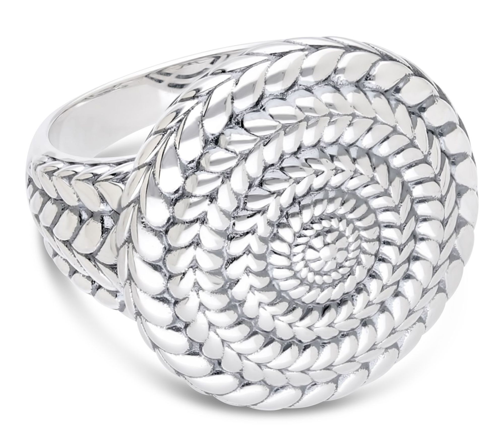 Tiffany Kay Studio Sterling Herringbone Bullseye Cocktail Ring