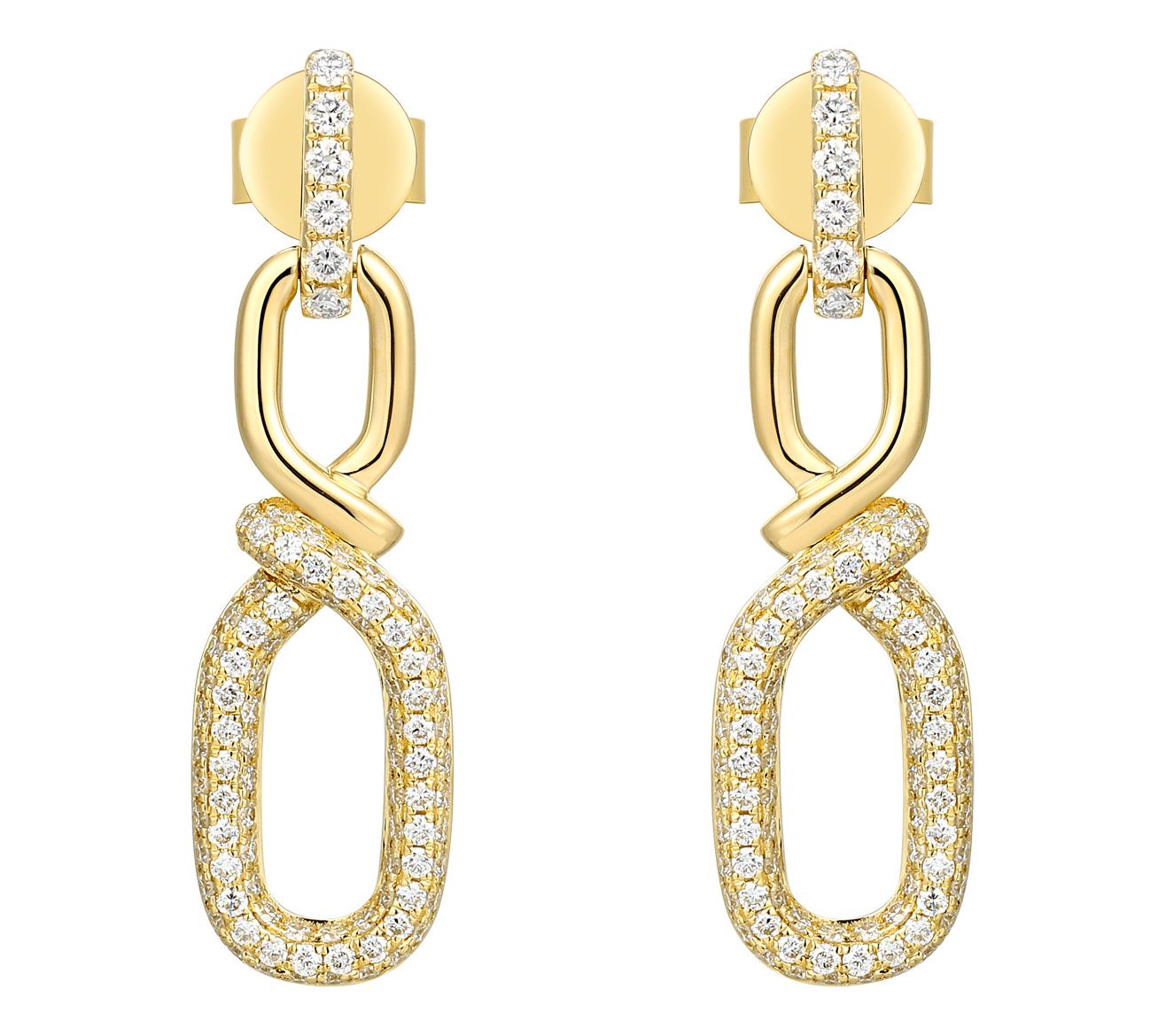 Smiling Rocks Lab Grown Diamonds 0.79 cttw Earring, 14k YG