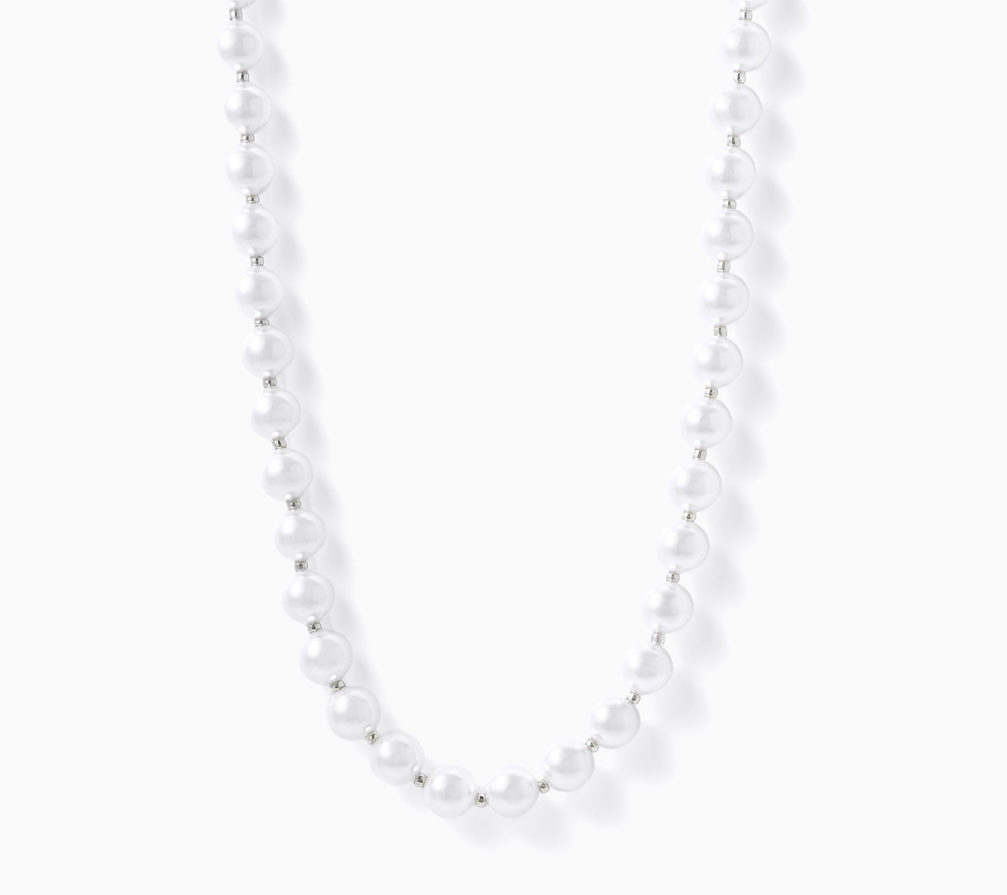 Women with Control Simulated Pearl Necklace
