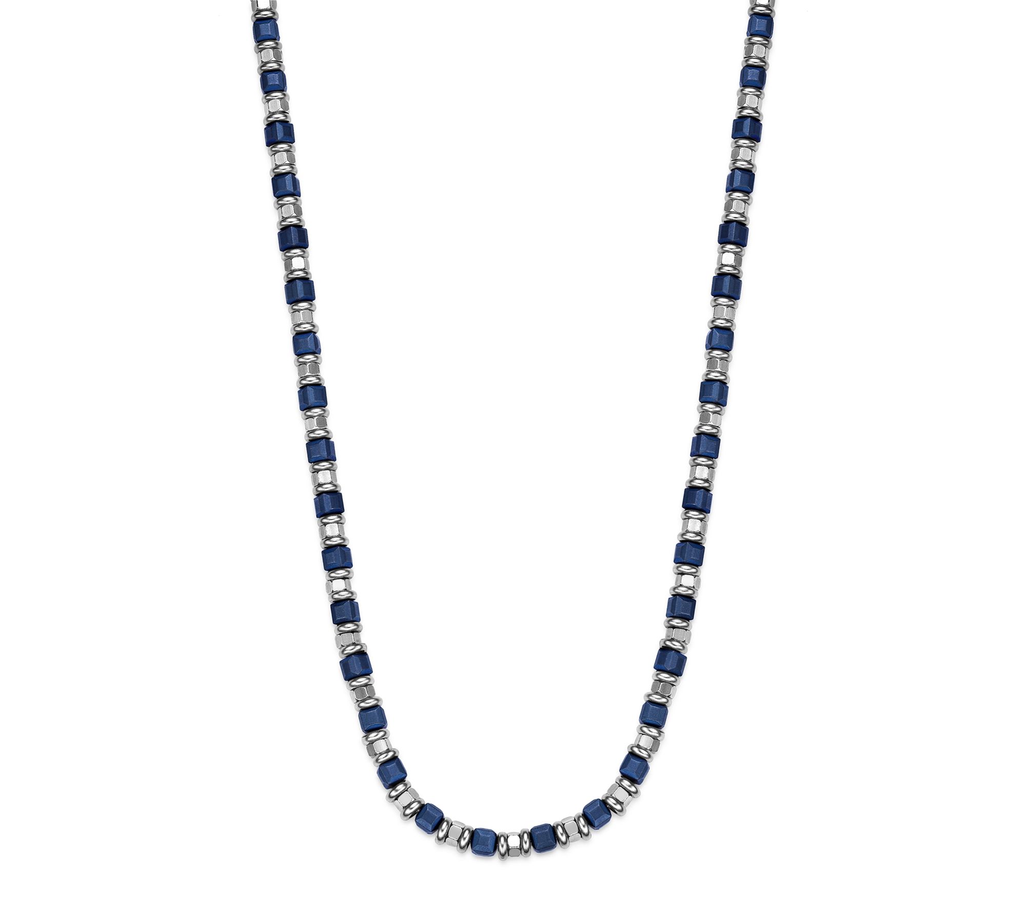 LYNX Men's Stainless Steel Ion Plated Bead Chain Necklace