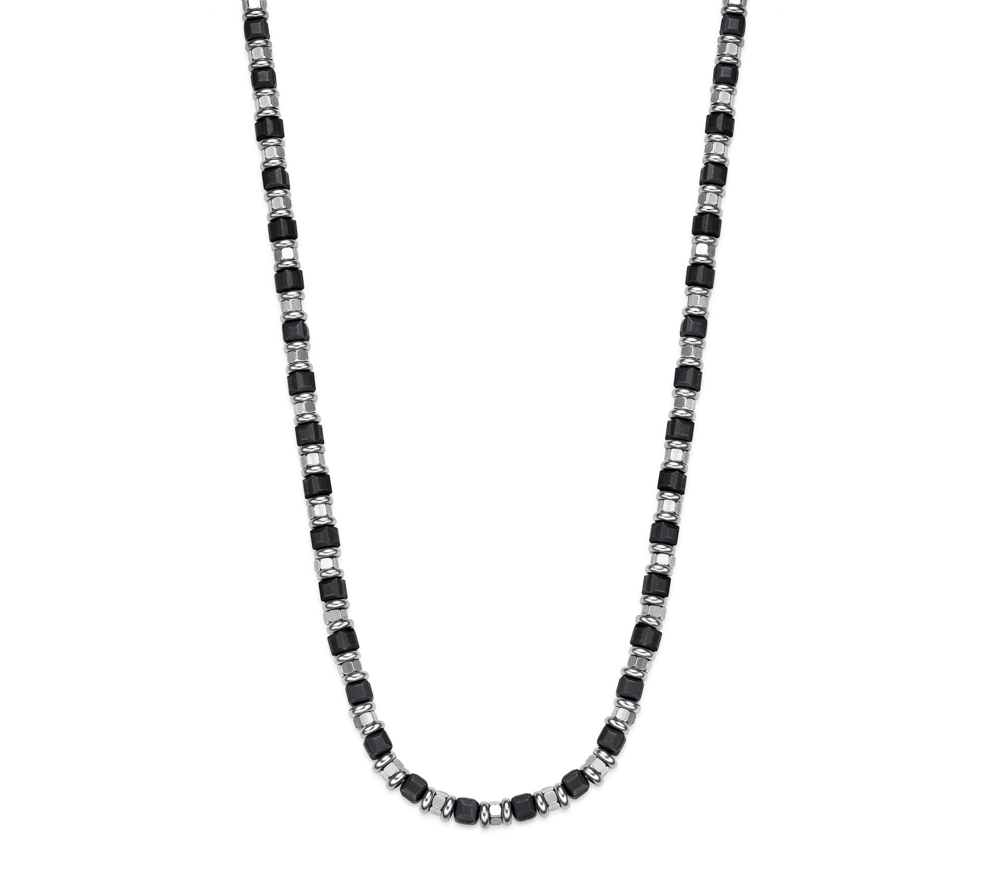 LYNX Men's Stainless Steel Ion Plated Bead Chain Necklace