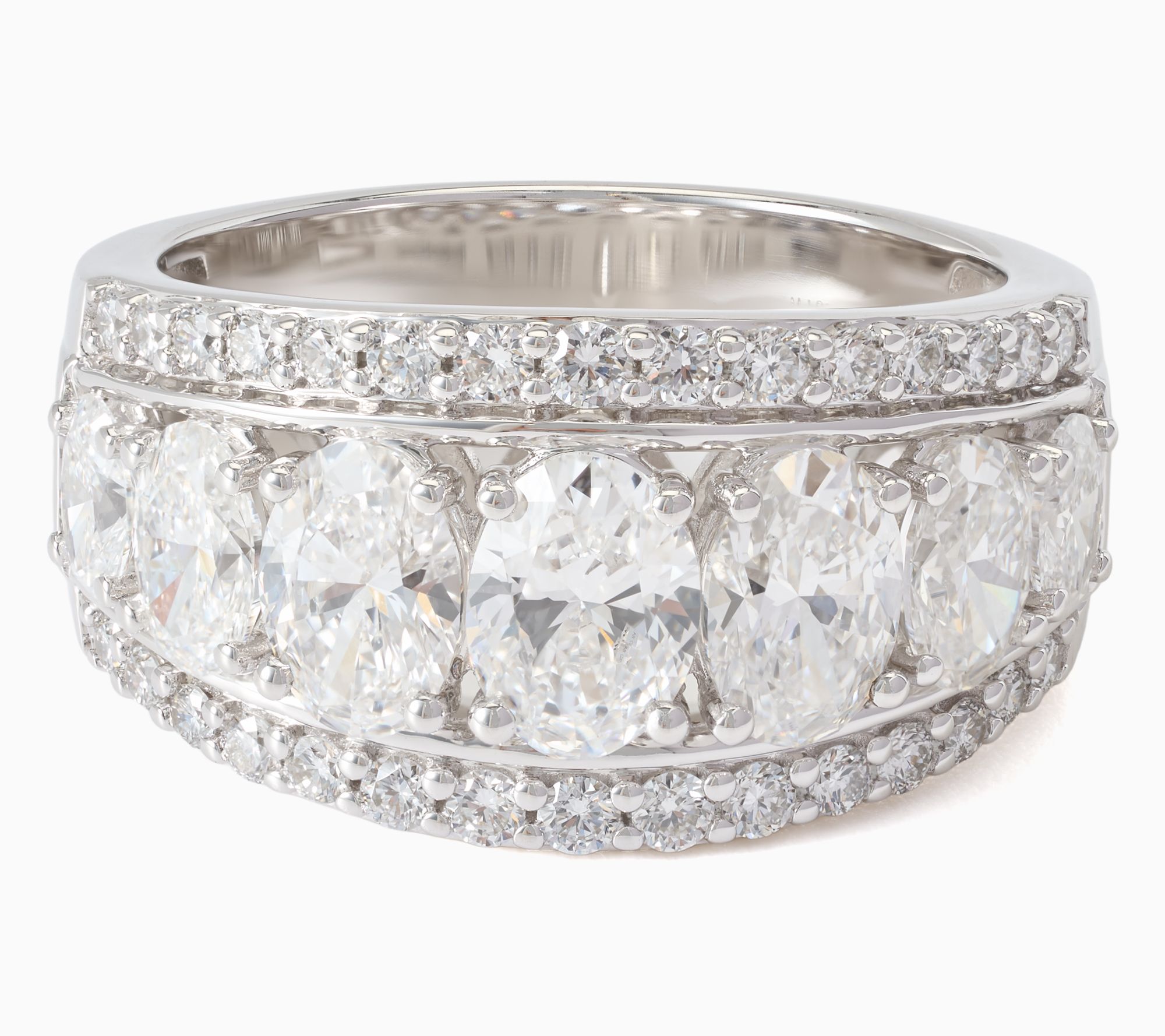 Fire Light Lab Grown Diamonds 3.05 cttw 7-Stone Oval Ring, 14K