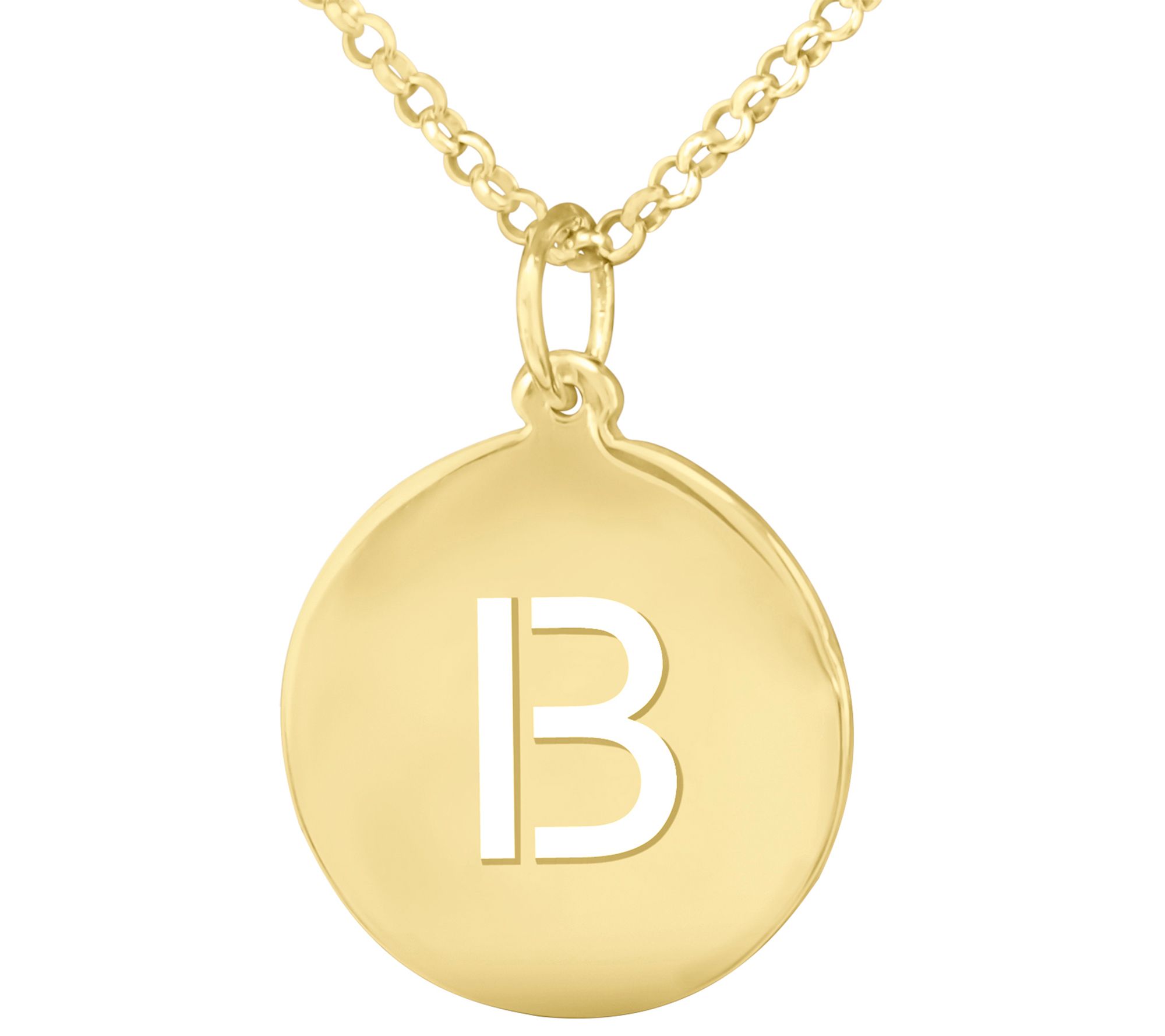 14K Yellow Gold-Plated Personalized Initial Pendant