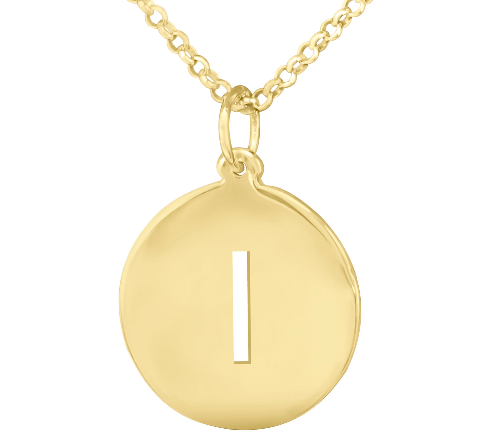 14K Yellow Gold-Plated Personalized Initial Pendant