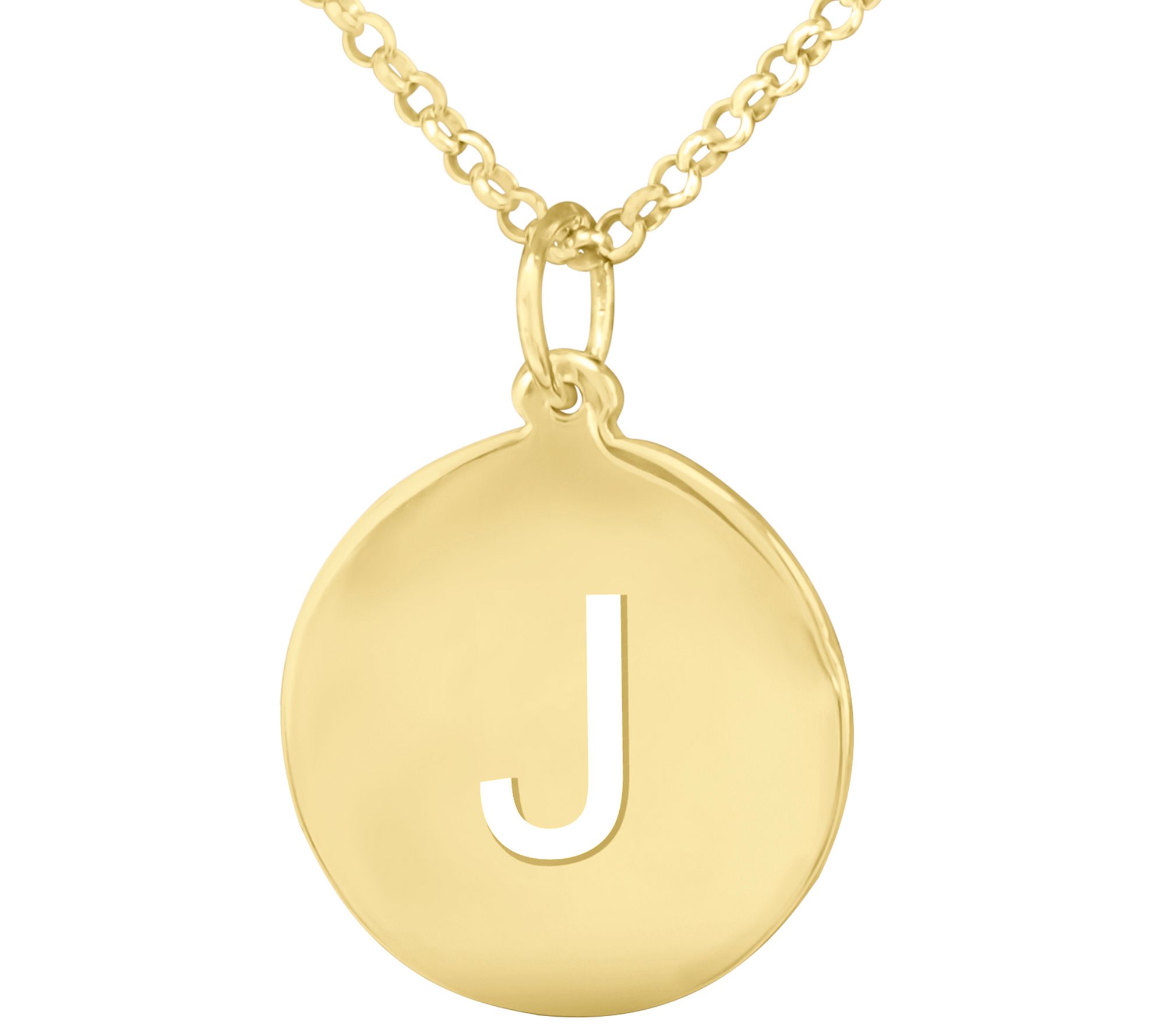 14K Yellow Gold-Plated Personalized Initial Pendant