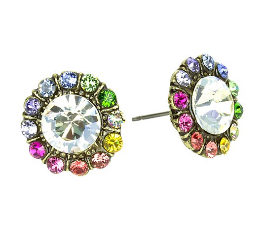 Anne Koplik Rainbow Flower Post Earrings