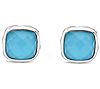 Ariva Turquoise Doublet Button Earrings, Sterling Silver