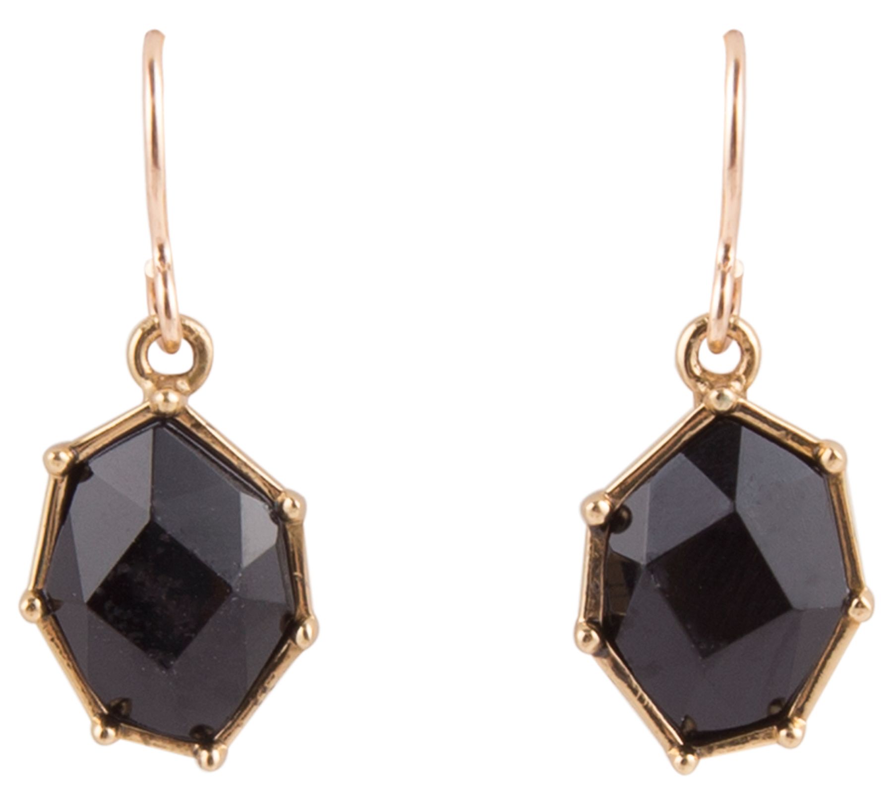 Barse Artisan Crafted Faceted Genunine Onyx Earrings