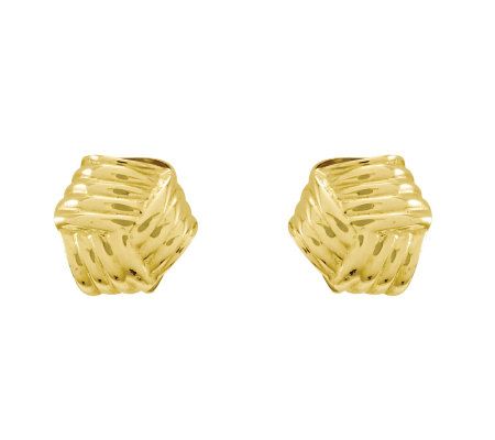 Polished Knot Stud Earrings 14k Gold