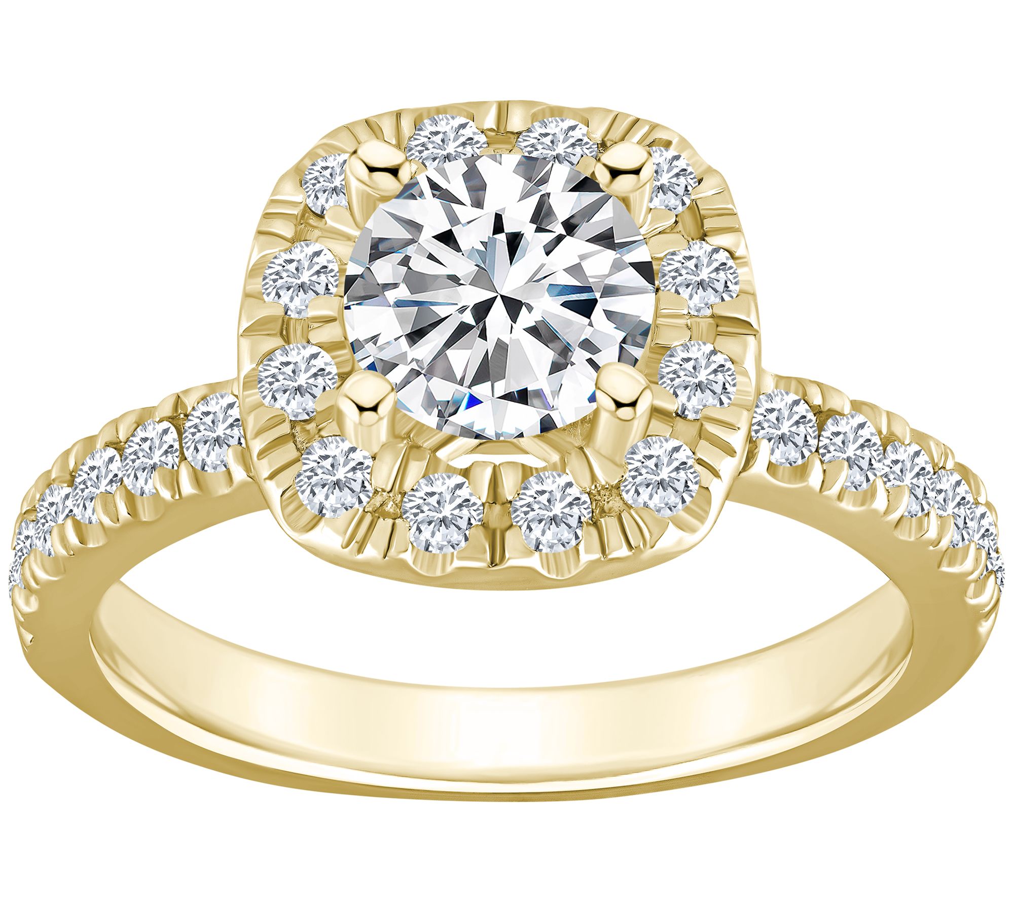 Affinity 1.50 cttw Diamond Halo Engagement Ring , 14K Gold