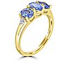 14K Gold Oval Gemstone & Diamond Accent Ring, 1 of 2