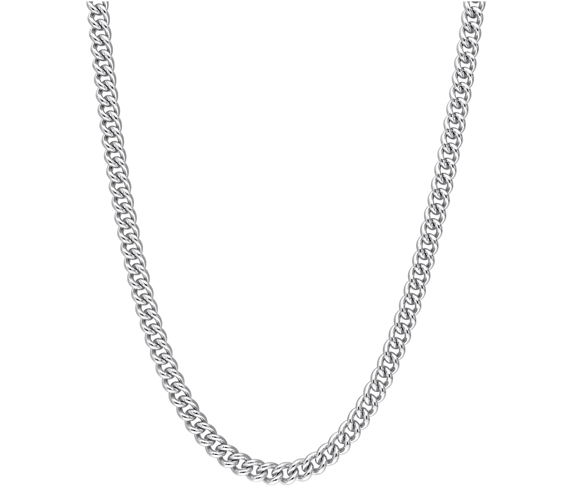 18" Curb Link Chain Necklace, Sterling Silver