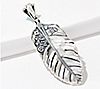 Fritz Casuse Sterling Silver Turquoise Prayer Feather Enhancer, 1 of 5