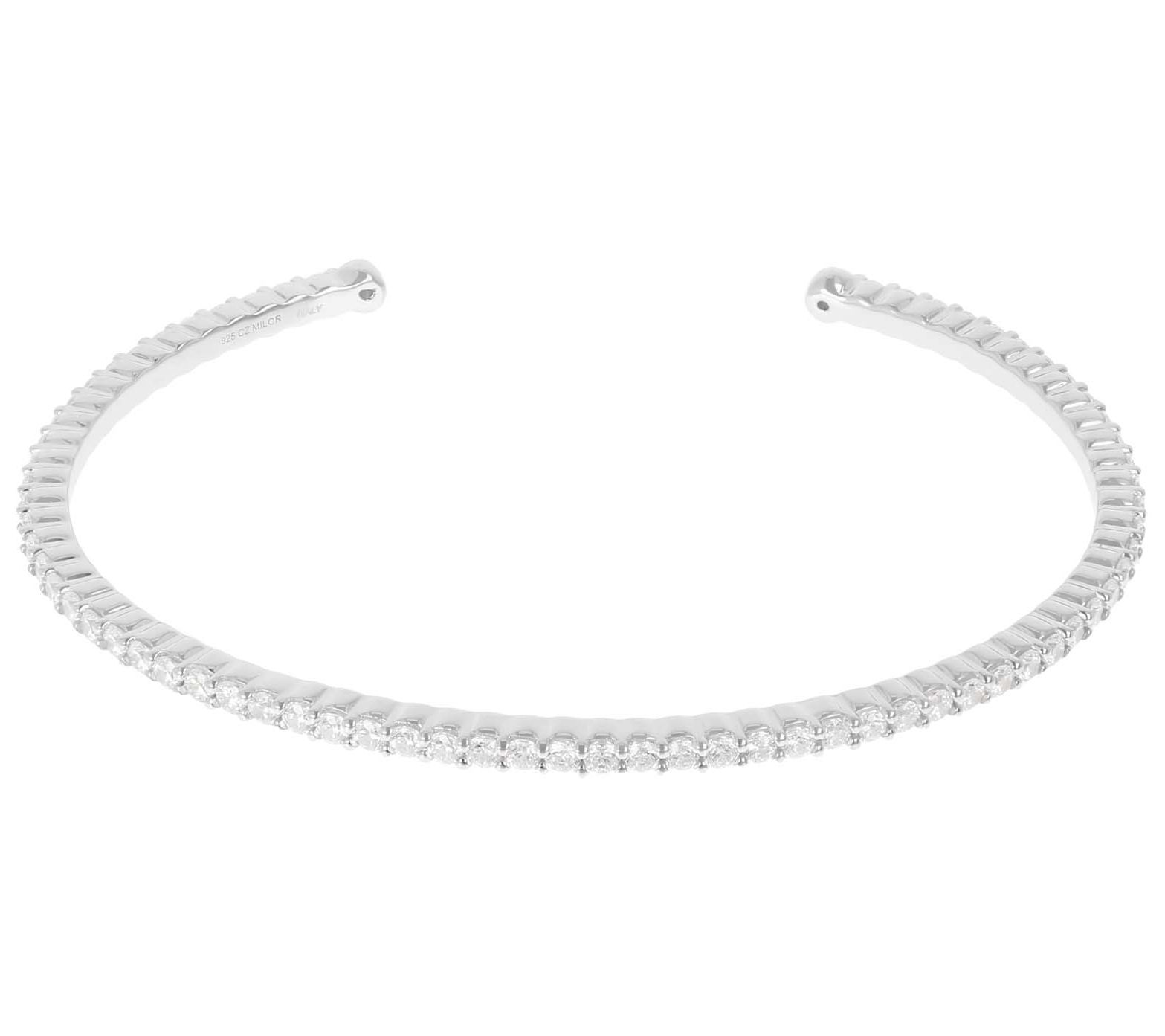 Diamonique 2.00 cttw Cuff, Sterling Silver