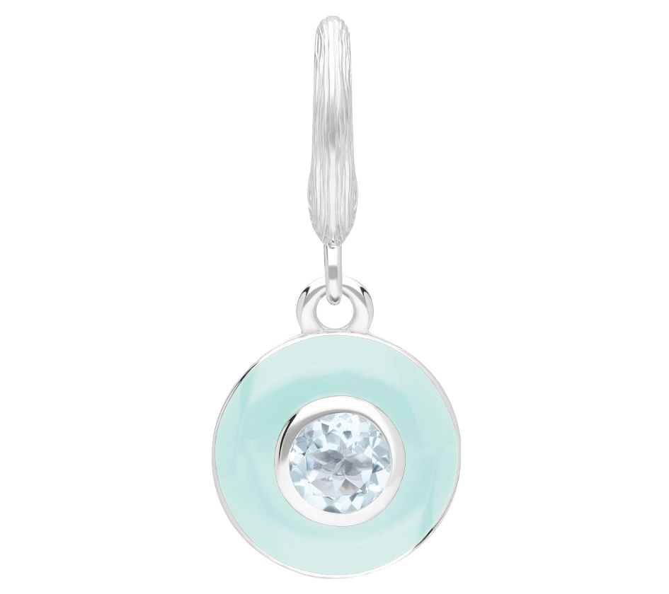 Ariva Sterling Silver Enamel Birthstone Charm