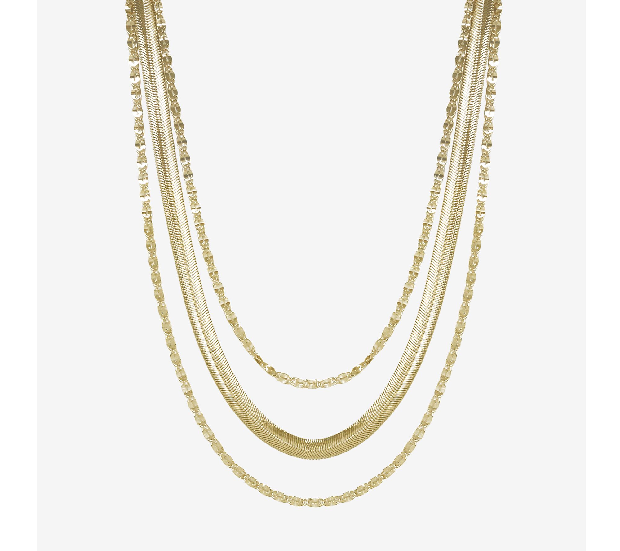 Ettika Supreme Mixed Chain Layered Necklace - Qvc.com