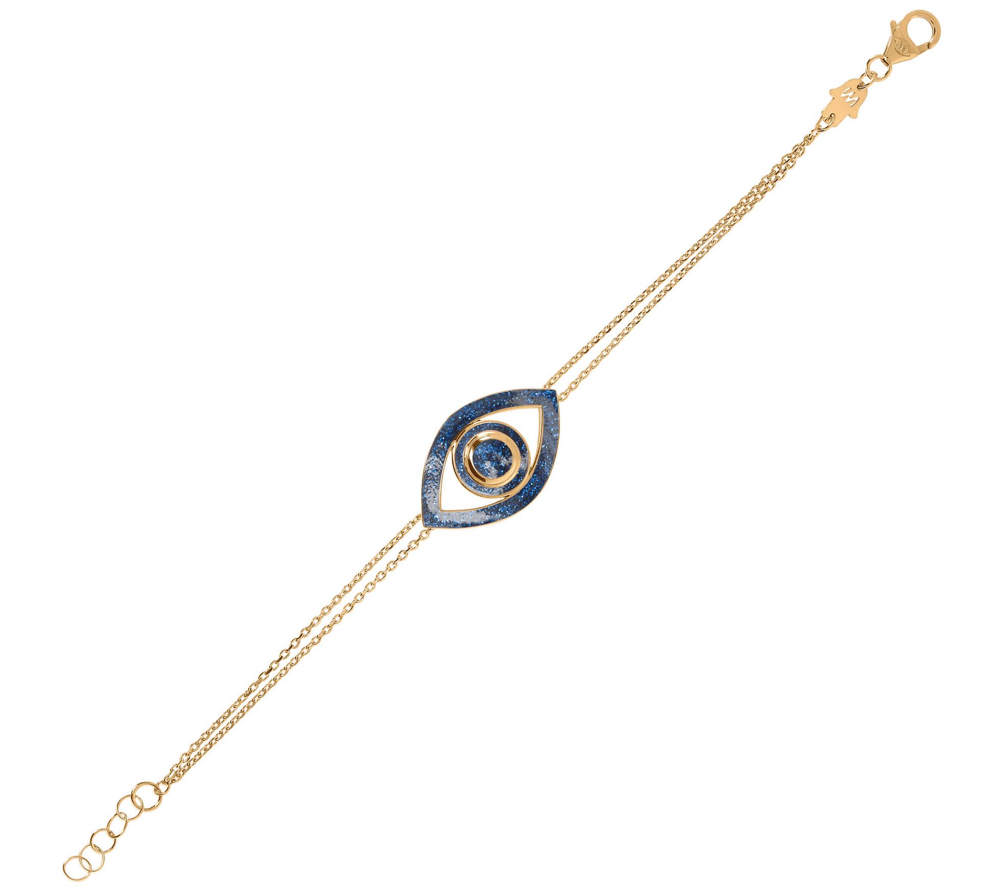 Netali Nissim Enamel Bold Evil Eye Bracelet, 18K Gold Plated