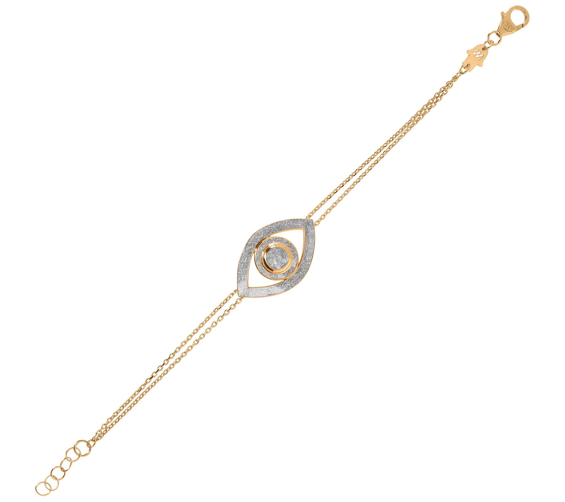 Netali Nissim Enamel Bold Evil Eye Bracelet, 18K Gold Plated
