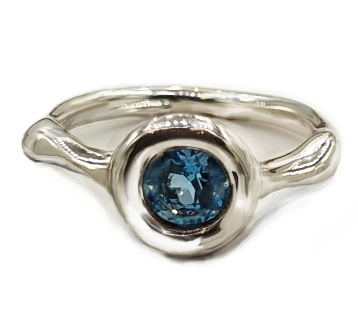 Hagit Sterling Silver Gemstone Twisted Ring