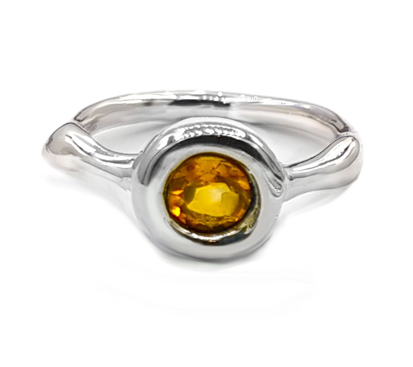 Hagit Sterling Silver Gemstone Twisted Ring