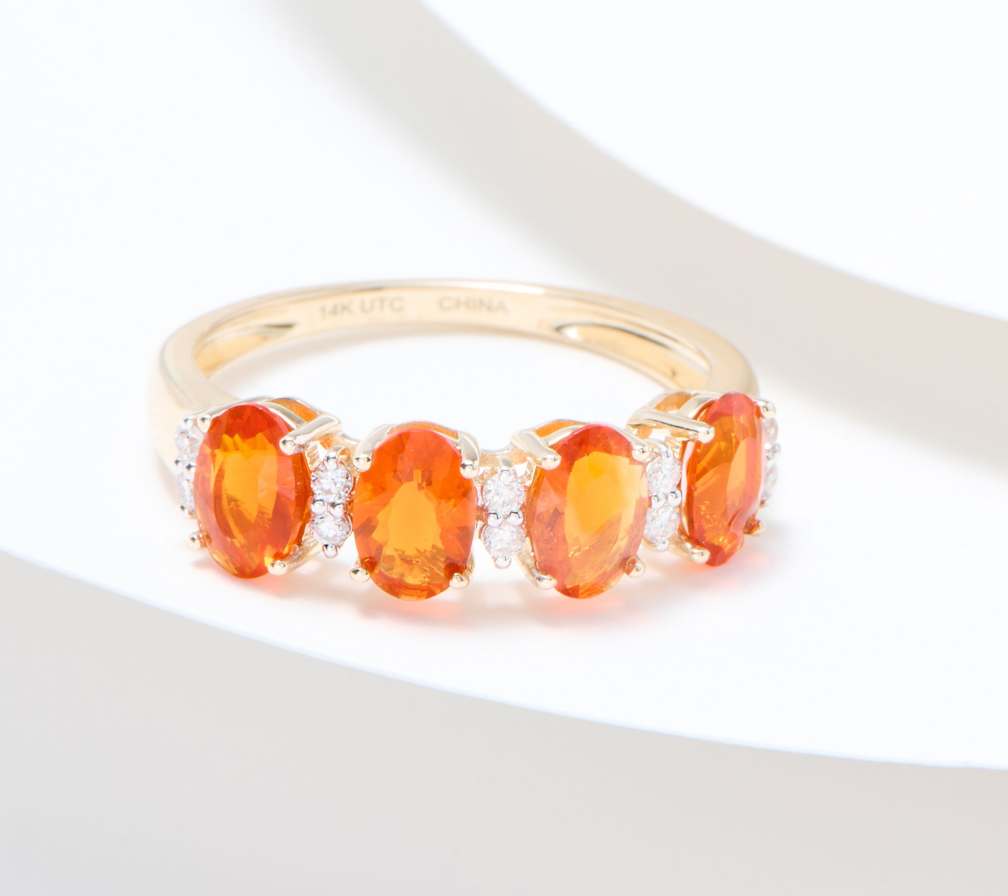 "As Is" Affinity Gems Oval Cut Gemstone & Diamond Ring